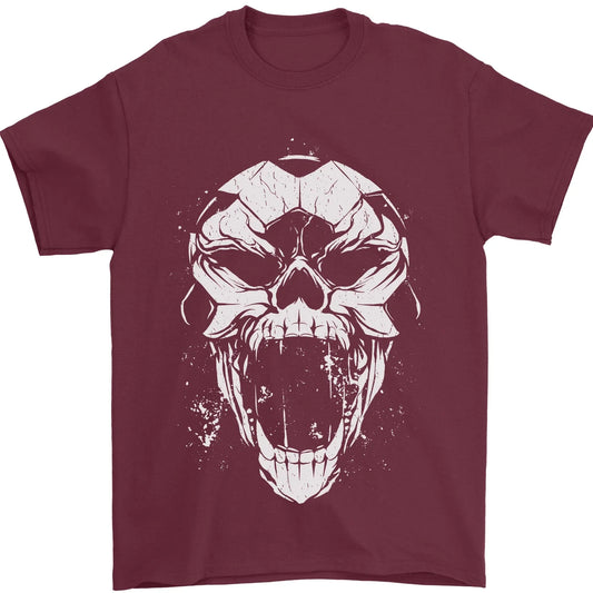 A Football Skull Footy Soccer Mens T-Shirt 100% Cotton Unisex T-shirt, Sweatshirt, Hoodie, Long Sleeve Tee - T-Shirt, Sweatshirt, Hoodie