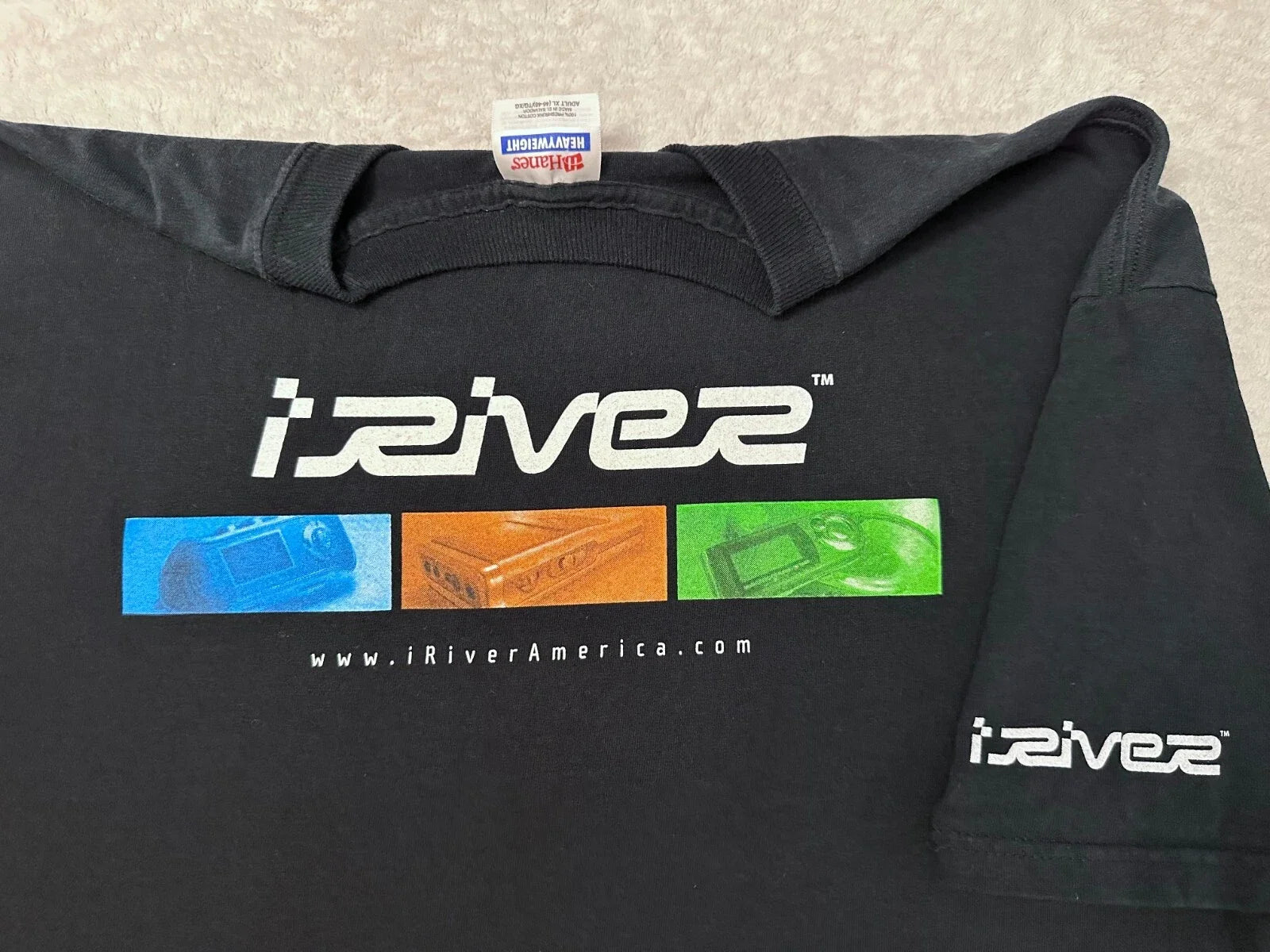 Vintage 2000s Y2K iRiver MP3 Music Portable Handheld Player Promo T-Shirt XL NEW Unisex T-shirt, Sweatshirt, Hoodie, Long Sleeve Tee - T-Shirt, Sweatshirt, Hoodie
