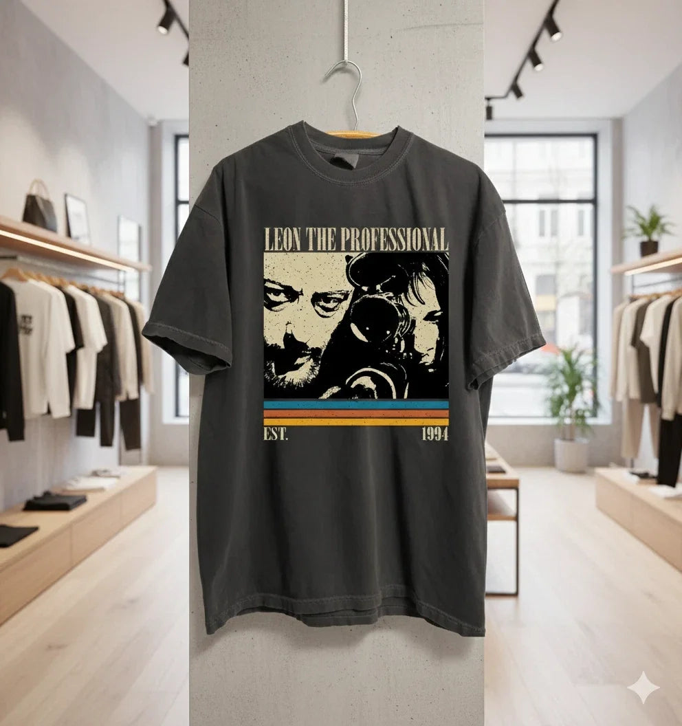 Leon The Professional Inspired Vintage Movie Graphic T-Shirt Unisex - S349 Unisex T-shirt, Sweatshirt, Hoodie, Long Sleeve Tee - T-Shirt, Sweatshirt, Hoodie