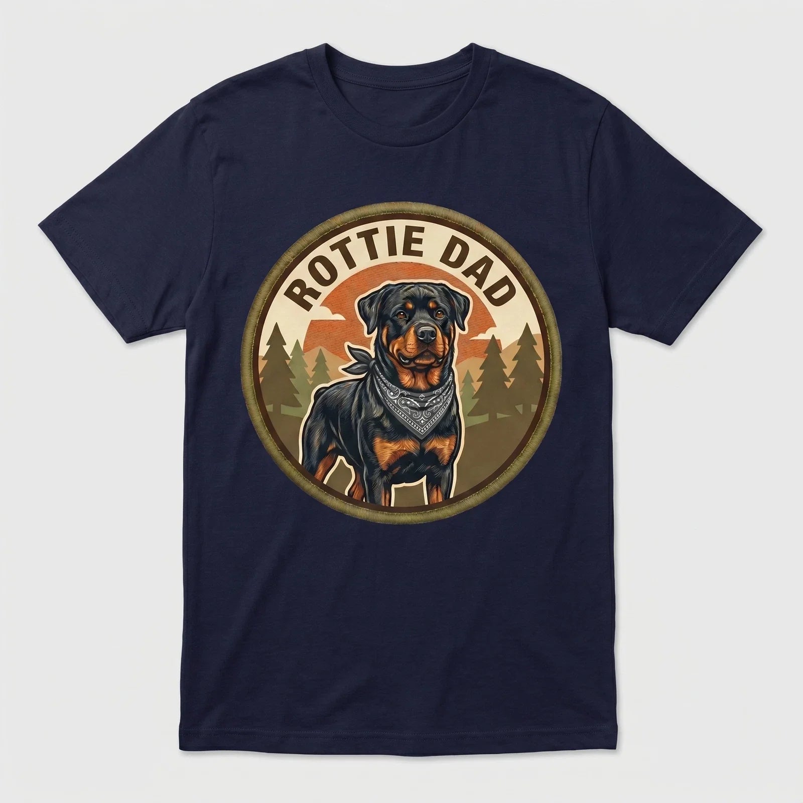 Rottweiler Dad T-Shirt Rottie Dog Gift Men Graphic Tee Fathers Day Vintage Cute Unisex T-shirt, Sweatshirt, Hoodie, Long Sleeve Tee - T-Shirt, Sweatshirt, Hoodie