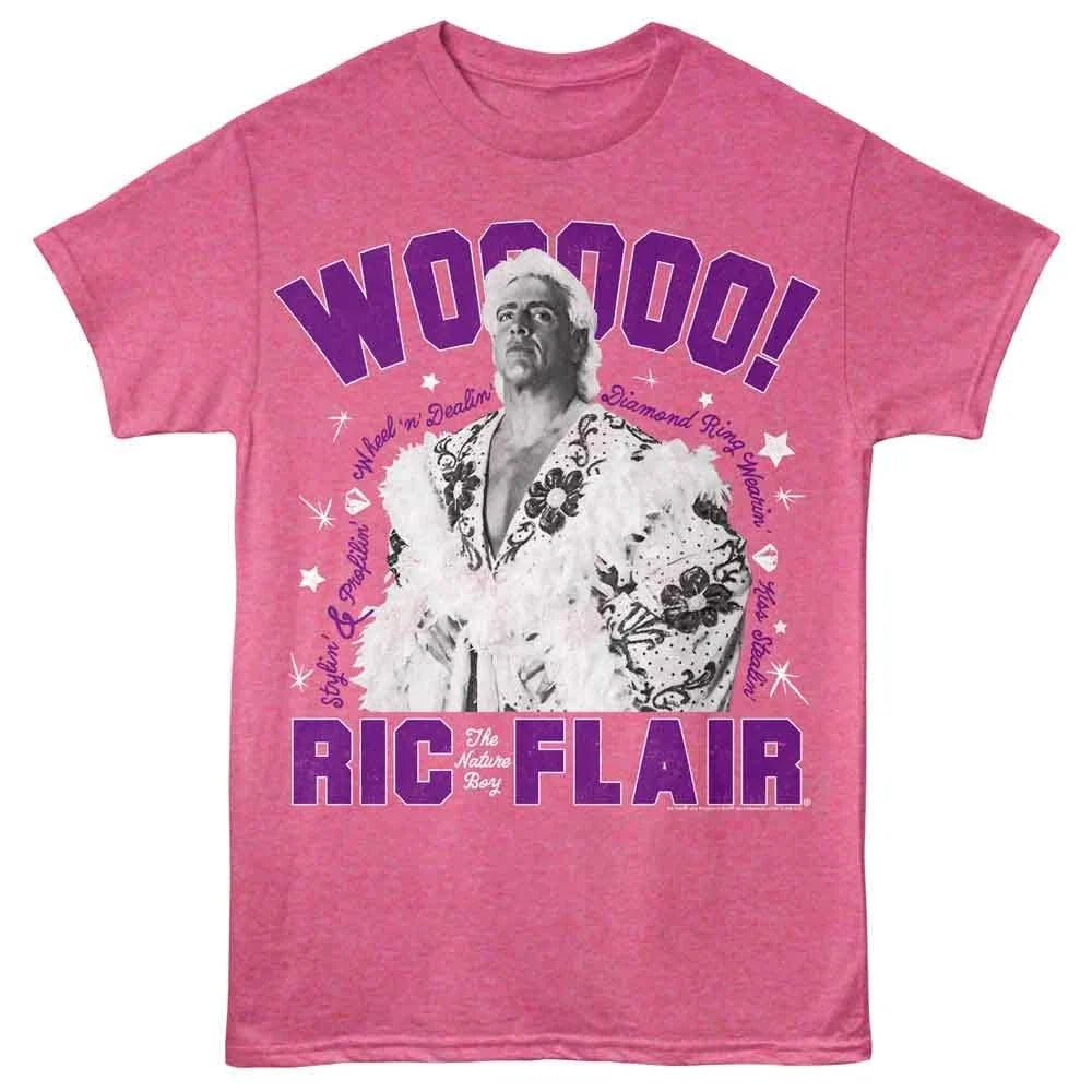 Ric Flair Stylin And Profilin Retro Pink Heather Wrestling Shirt Unisex T-shirt, Sweatshirt, Hoodie, Long Sleeve Tee - T-Shirt, Sweatshirt, Hoodie
