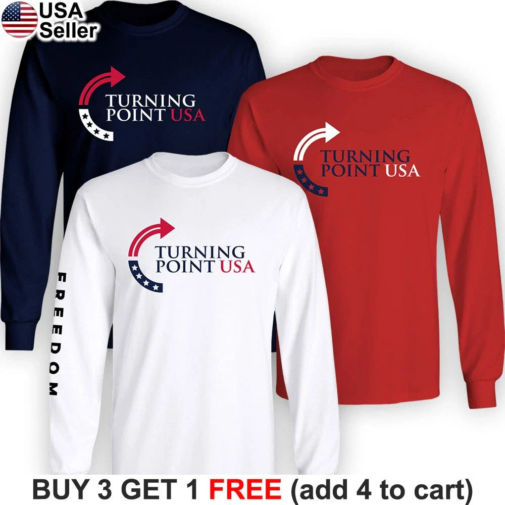 Charlie Kirk Turning Point USA Long Sleeve T-Shirt Political Patriotic BCC07 Unisex T-shirt, Sweatshirt, Hoodie, Long Sleeve Tee - T-Shirt, Sweatshirt, Hoodie