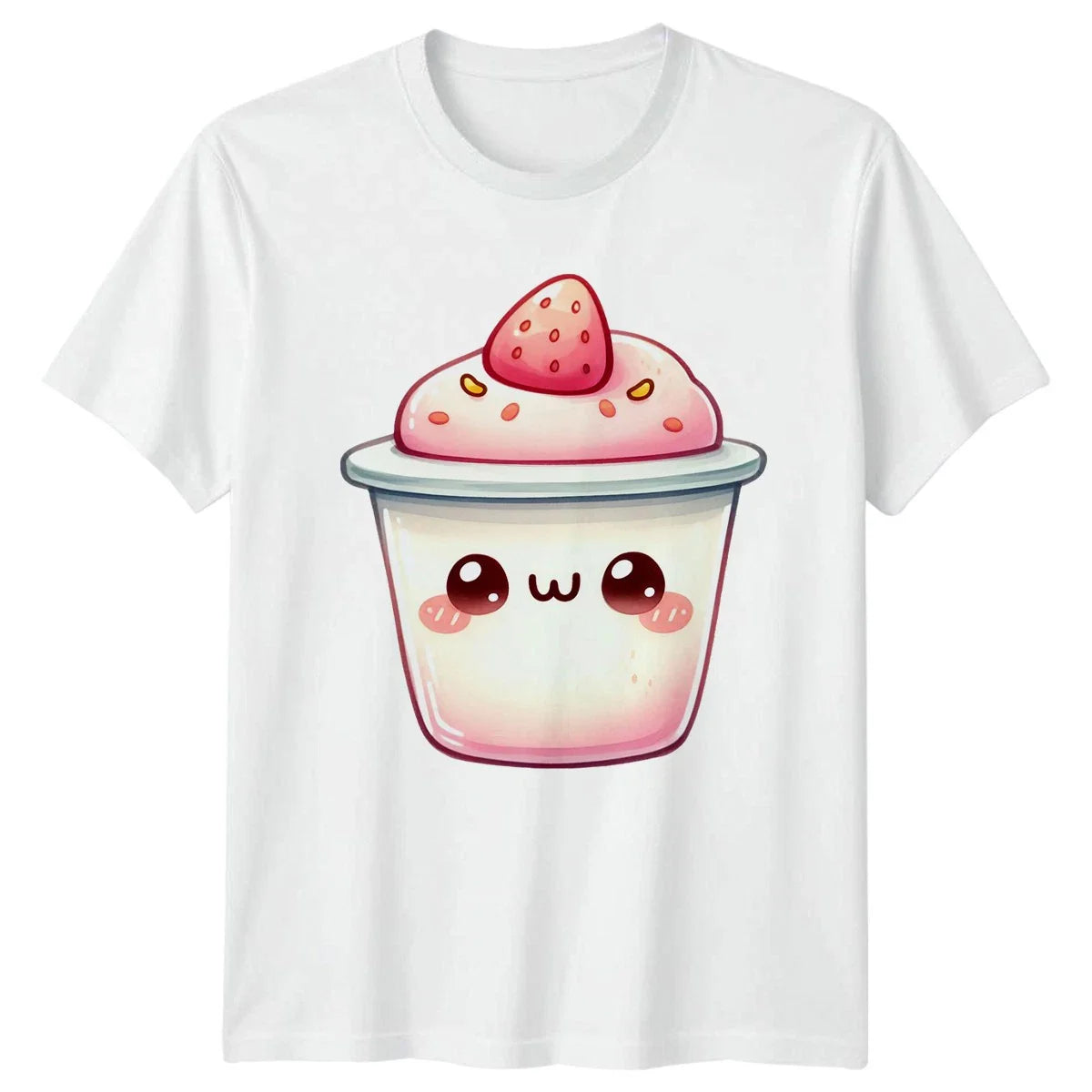 Sweet Kawaii Strawberry Dessert Cute T-Shirt Strawberry Dessert Kawaii Food Unisex T-shirt, Sweatshirt, Hoodie, Long Sleeve Tee - T-Shirt, Sweatshirt, Hoodie