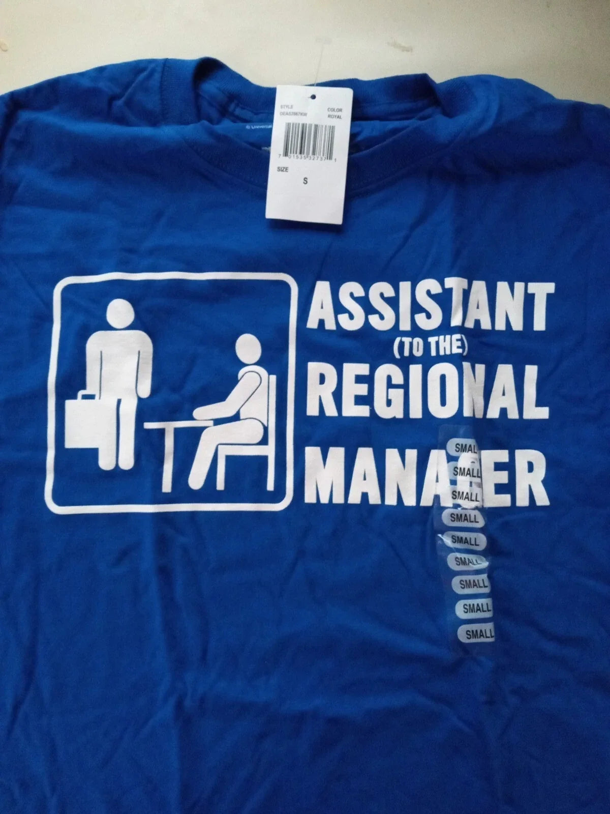 The Office Tee Shirt Assistant (To The) Regional Manager Royal Blue Size Small Unisex T-shirt, Sweatshirt, Hoodie, Long Sleeve Tee - T-Shirt, Sweatshirt, Hoodie