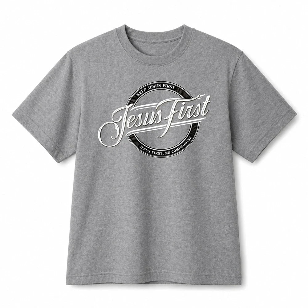 Unisex Jesus First Christian Faith Cross Believer Cotton T-Shirt Casual Tee Unisex T-shirt, Sweatshirt, Hoodie, Long Sleeve Tee - T-Shirt, Sweatshirt, Hoodie