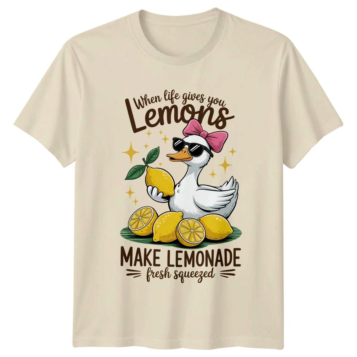 When Life Gives You Lemons Womens T-Shirt Funny Duck Quote Birthday Gift For Her Unisex T-shirt, Sweatshirt, Hoodie, Long Sleeve Tee - T-Shirt, Sweatshirt, Hoodie