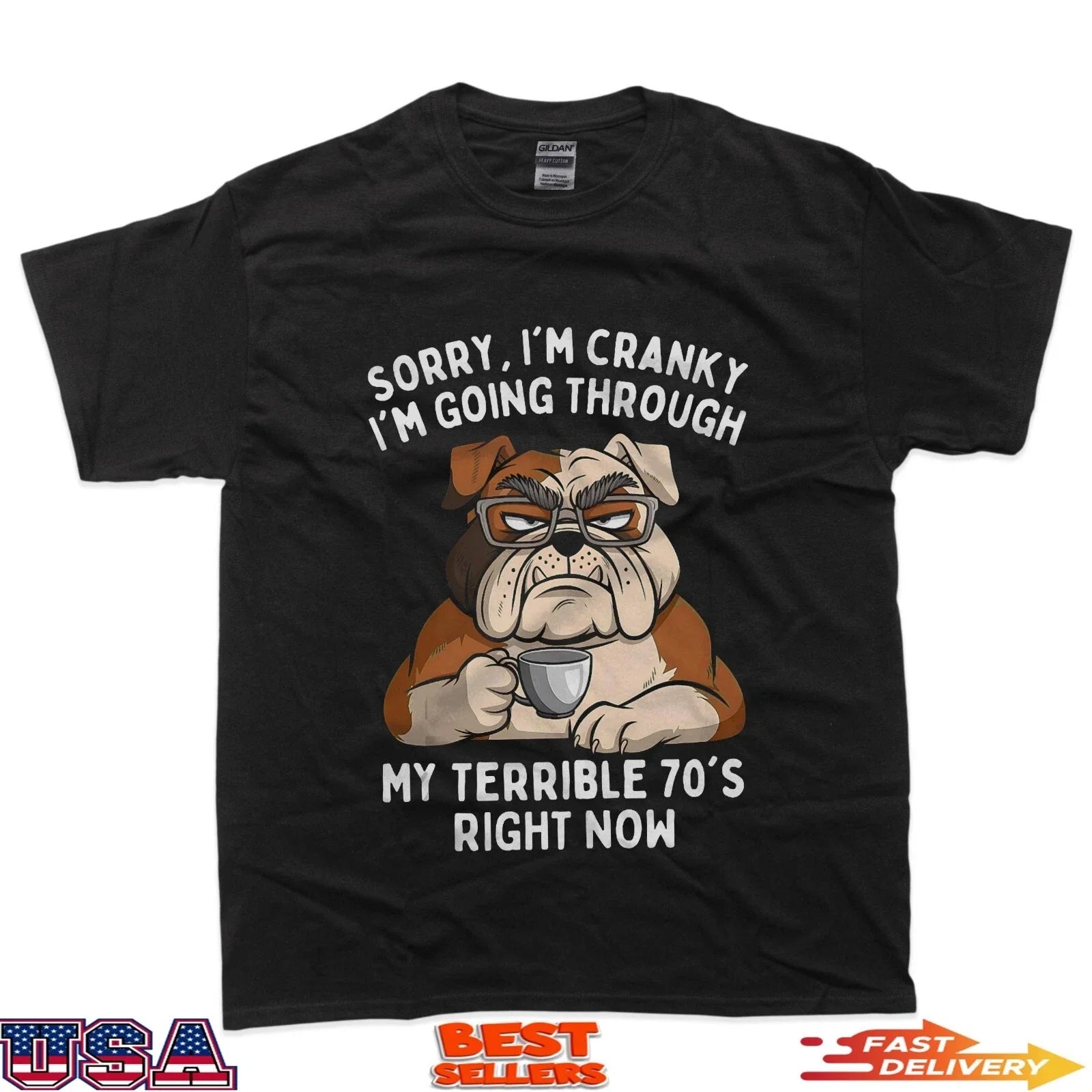 Sorry I'm Cranky I'm Going Through Terrible 70's Funny Dog T-Shirt Unisex T-shirt, Sweatshirt, Hoodie, Long Sleeve Tee - T-Shirt, Sweatshirt, Hoodie