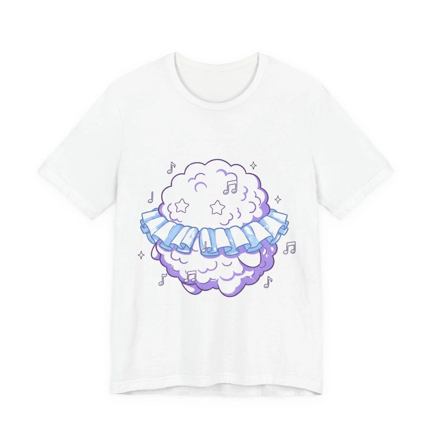 Kawaii Cloud Cupcake T-Shirt Pastel Aesthetic Fairycore Tee - Cute Musical Stars Unisex T-shirt, Sweatshirt, Hoodie, Long Sleeve Tee - T-Shirt, Sweatshirt, Hoodie