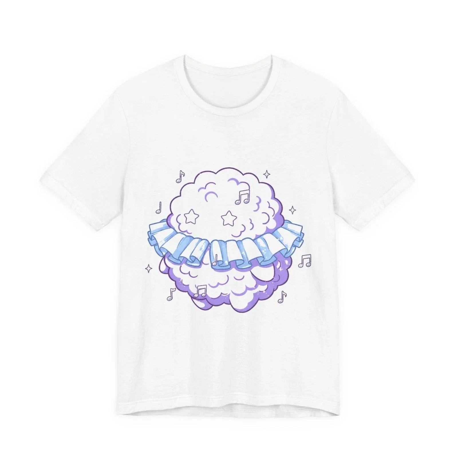 Kawaii Cloud Cupcake T-Shirt Pastel Aesthetic Fairycore Tee - Cute Musical Stars Unisex T-shirt, Sweatshirt, Hoodie, Long Sleeve Tee - T-Shirt, Sweatshirt, Hoodie