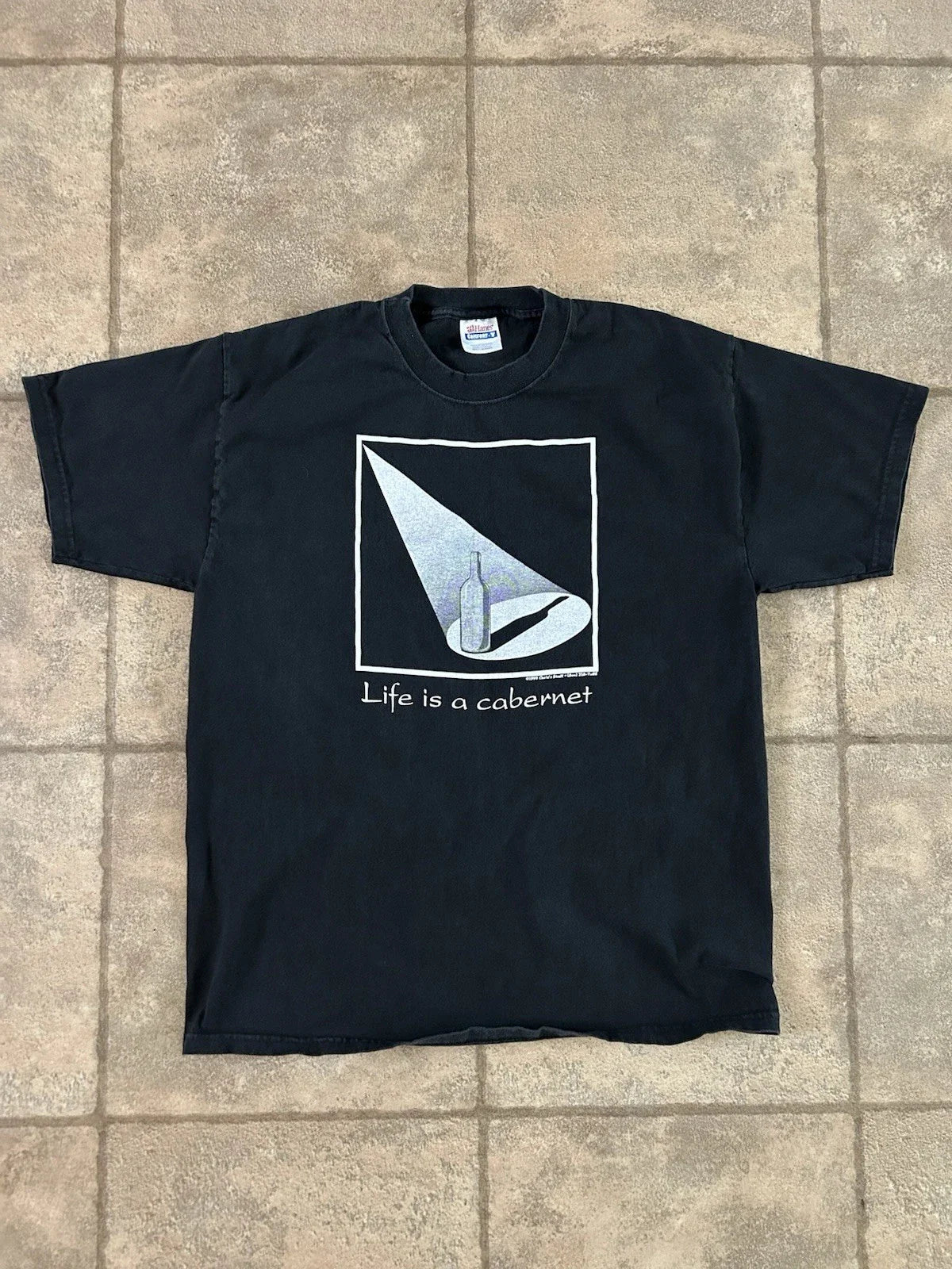 Vintage 90s Cabernet Wine T-Shirt Size Large Made In USA Pun Graphic Tee Unisex T-shirt, Sweatshirt, Hoodie, Long Sleeve Tee - T-Shirt, Sweatshirt, Hoodie