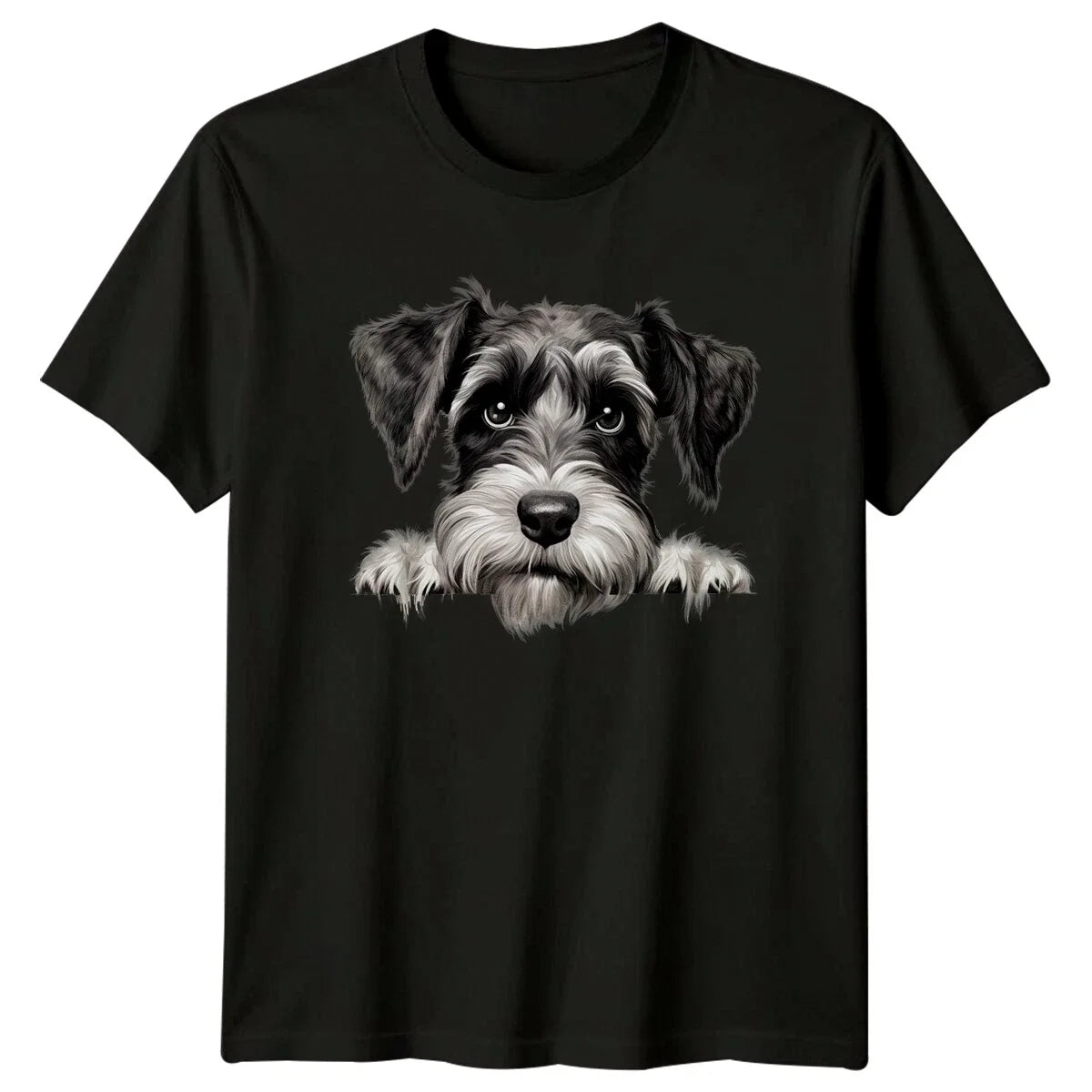 Cute Schnauzer Dog Portrait Pet Animal Breed Lover T-Shirt Unisex T-shirt, Sweatshirt, Hoodie, Long Sleeve Tee - T-Shirt, Sweatshirt, Hoodie