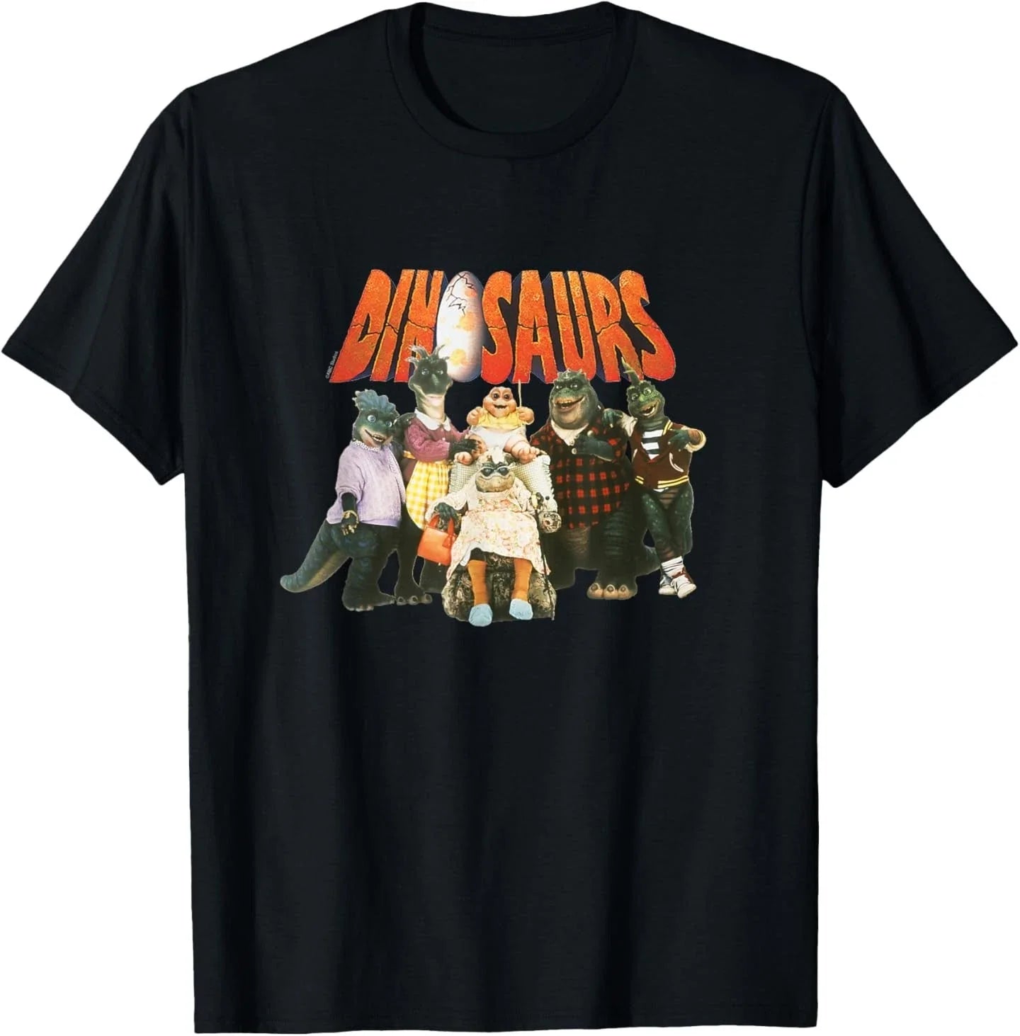 Dinosaurs Character Group with Logo Retro TV Show T-Shirt Unisex T-shirt, Sweatshirt, Hoodie, Long Sleeve Tee - T-Shirt, Sweatshirt, Hoodie