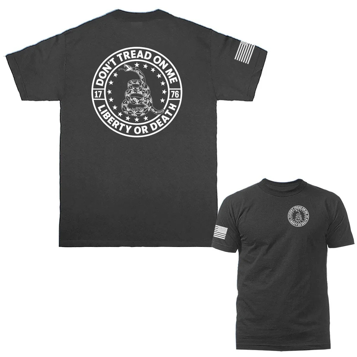 Don't Tread on Me US Flag American Pride Patriotic Graphic T-shirt Unisex T-shirt, Sweatshirt, Hoodie, Long Sleeve Tee - T-Shirt, Sweatshirt, Hoodie
