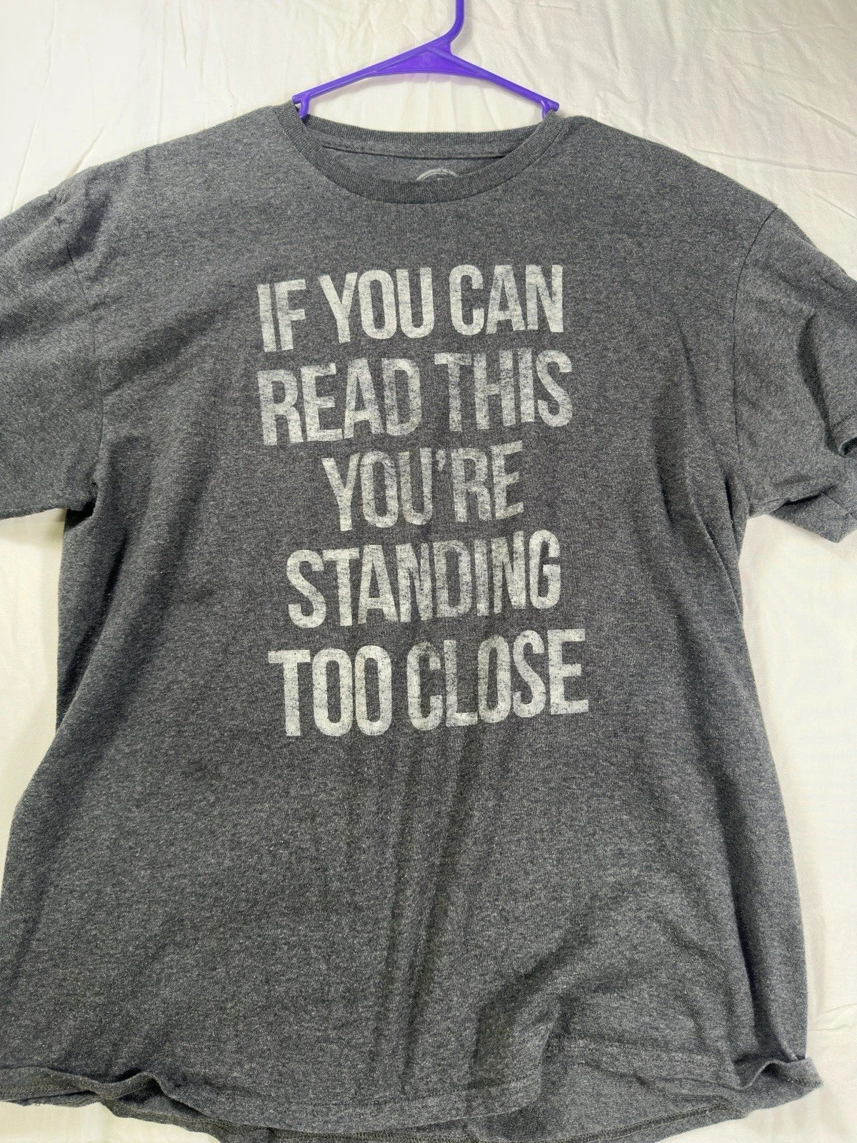 Funny Dad Joke If You Can Read This Grey Graphic Tee Unisex Size Large Unisex T-shirt, Sweatshirt, Hoodie, Long Sleeve Tee - T-Shirt, Sweatshirt, Hoodie