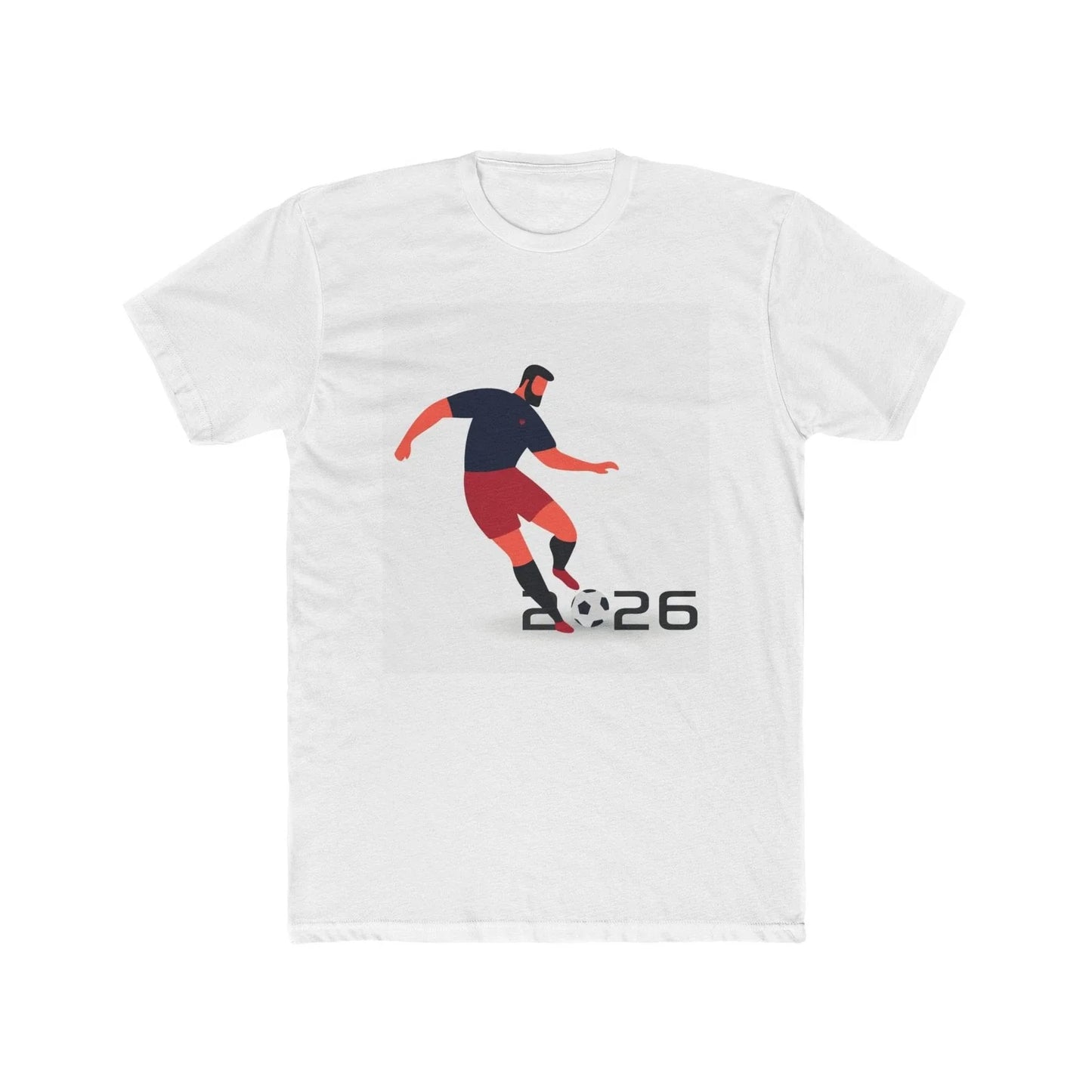 Soccer Player Illustration Tee | Football 2026 Graphic Shirt Unisex T-shirt, Sweatshirt, Hoodie, Long Sleeve Tee - T-Shirt, Sweatshirt, Hoodie