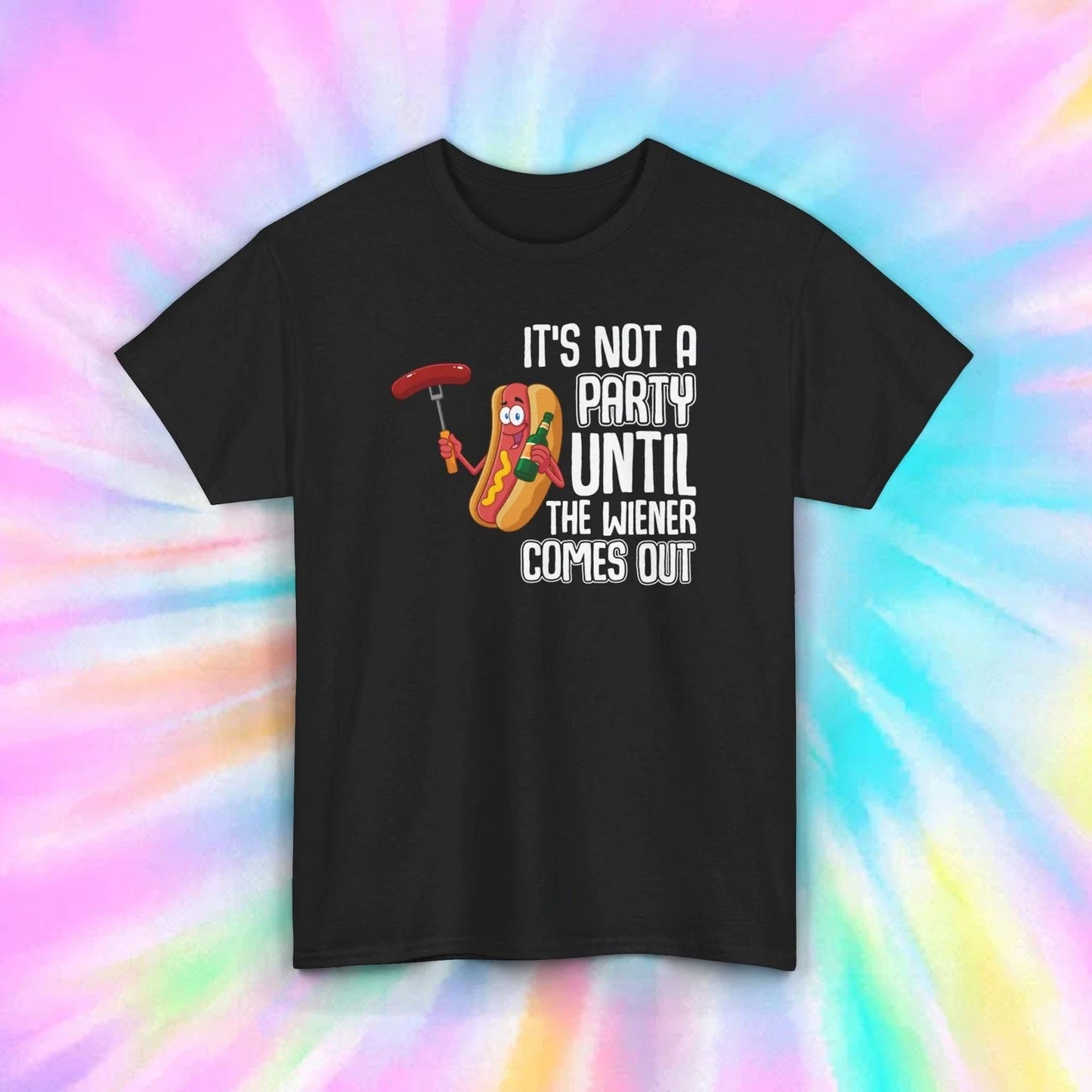 Funny Hot Dog T-Shirt | Wiener Party BBQ Tee | Grill Cookout Humor Shirt | S-5XL Unisex T-shirt, Sweatshirt, Hoodie, Long Sleeve Tee - T-Shirt, Sweatshirt, Hoodie