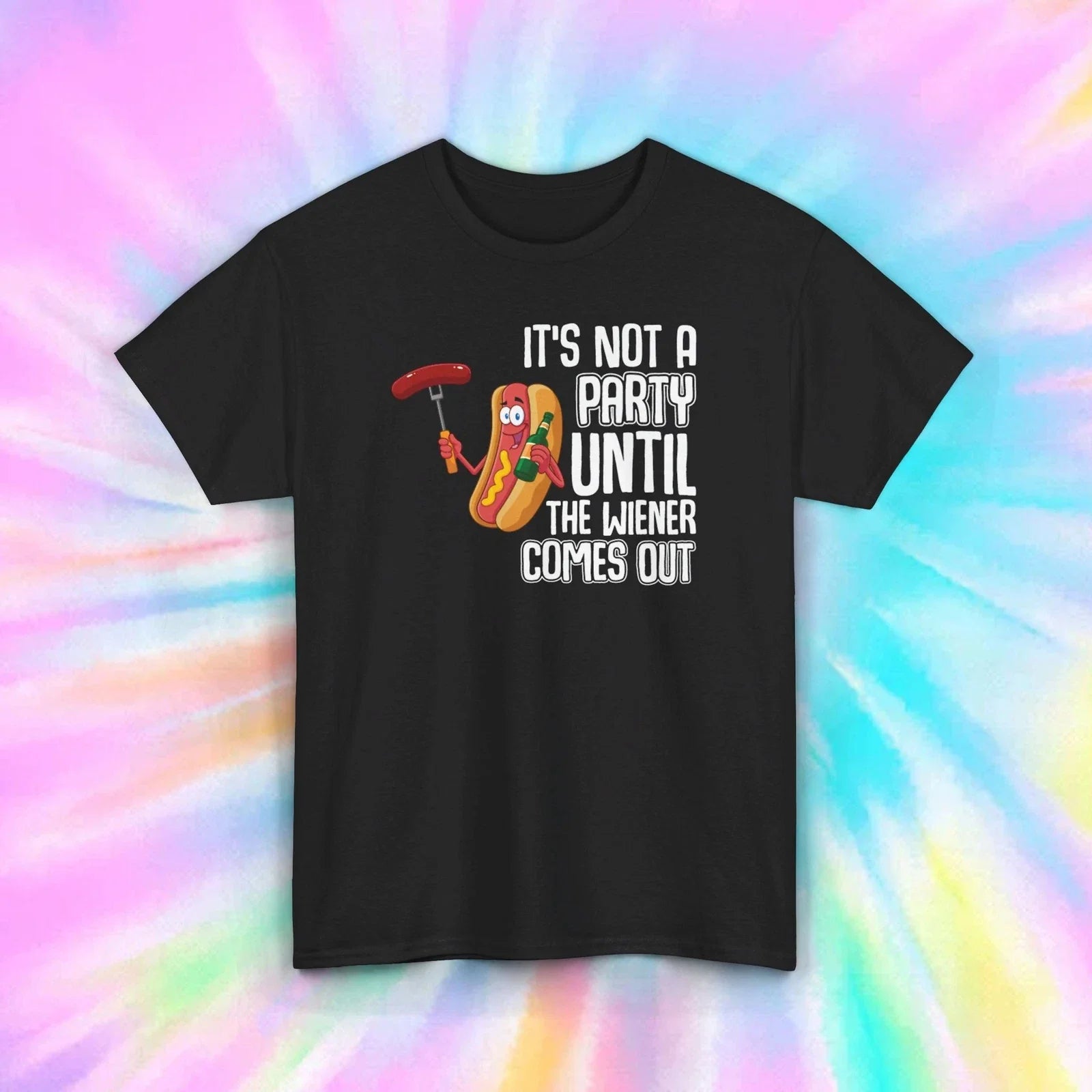 Funny Hot Dog T-Shirt | Wiener Party BBQ Tee | Grill Cookout Humor Shirt | S-5XL Unisex T-shirt, Sweatshirt, Hoodie, Long Sleeve Tee - T-Shirt, Sweatshirt, Hoodie