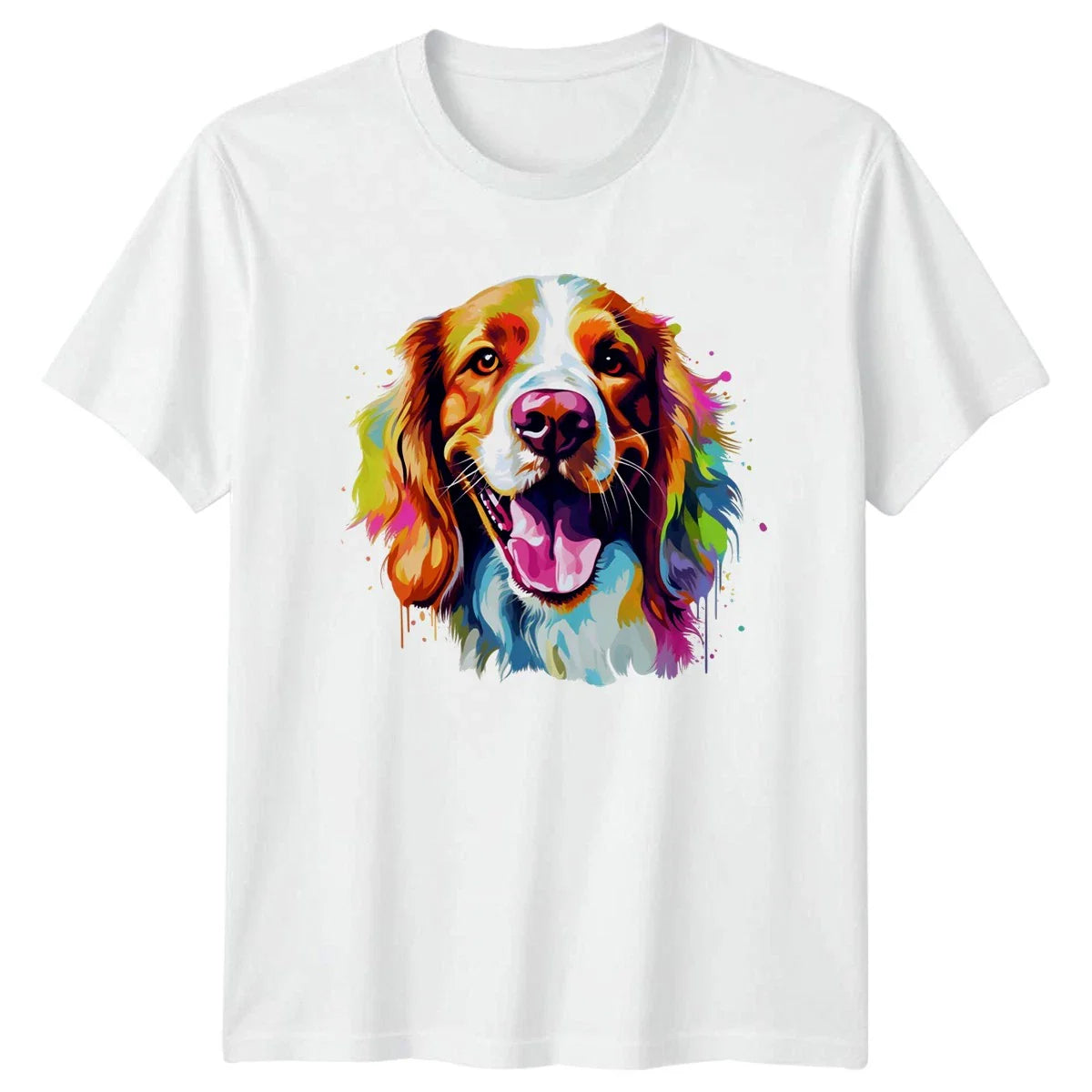 Colorful Happy Dog Face T-Shirt Pet Portrait Dog Lover Gift For Him And Unisex T-shirt, Sweatshirt, Hoodie, Long Sleeve Tee - T-Shirt, Sweatshirt, Hoodie