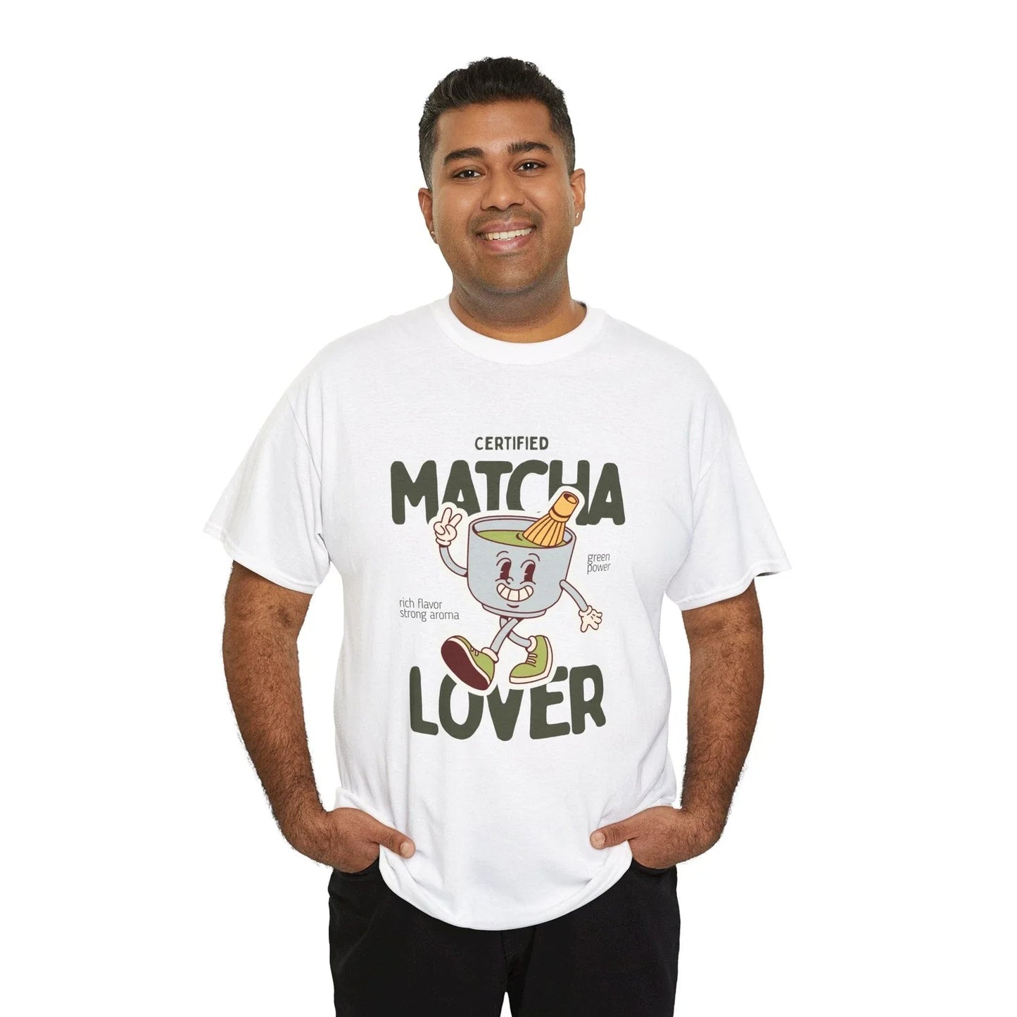 Matcha Lover Graphic Tee | Cute Matcha Cartoon Tee Unisex T-shirt, Sweatshirt, Hoodie, Long Sleeve Tee - T-Shirt, Sweatshirt, Hoodie