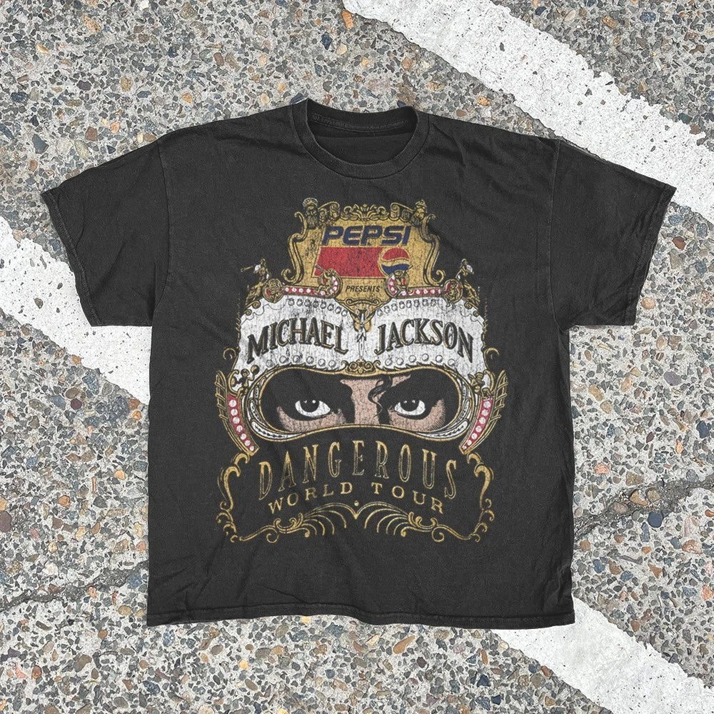 Michael Jackson's Dangerous 90s Classic T-Shirt Black S Unisex T-shirt, Sweatshirt, Hoodie, Long Sleeve Tee - T-Shirt, Sweatshirt, Hoodie