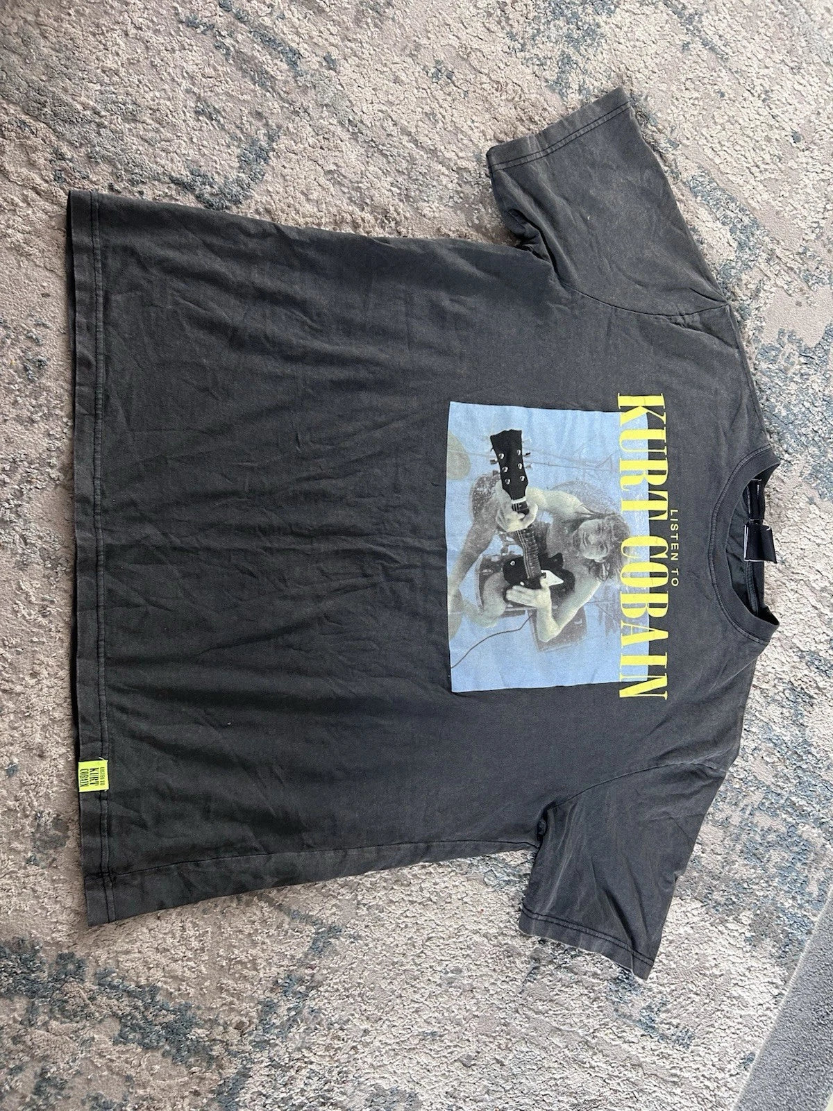 Kurt Cobain Graphic T Shirt Black Band Music Grunge Lefties Mens XXL Cotton Unisex T-shirt, Sweatshirt, Hoodie, Long Sleeve Tee - T-Shirt, Sweatshirt, Hoodie