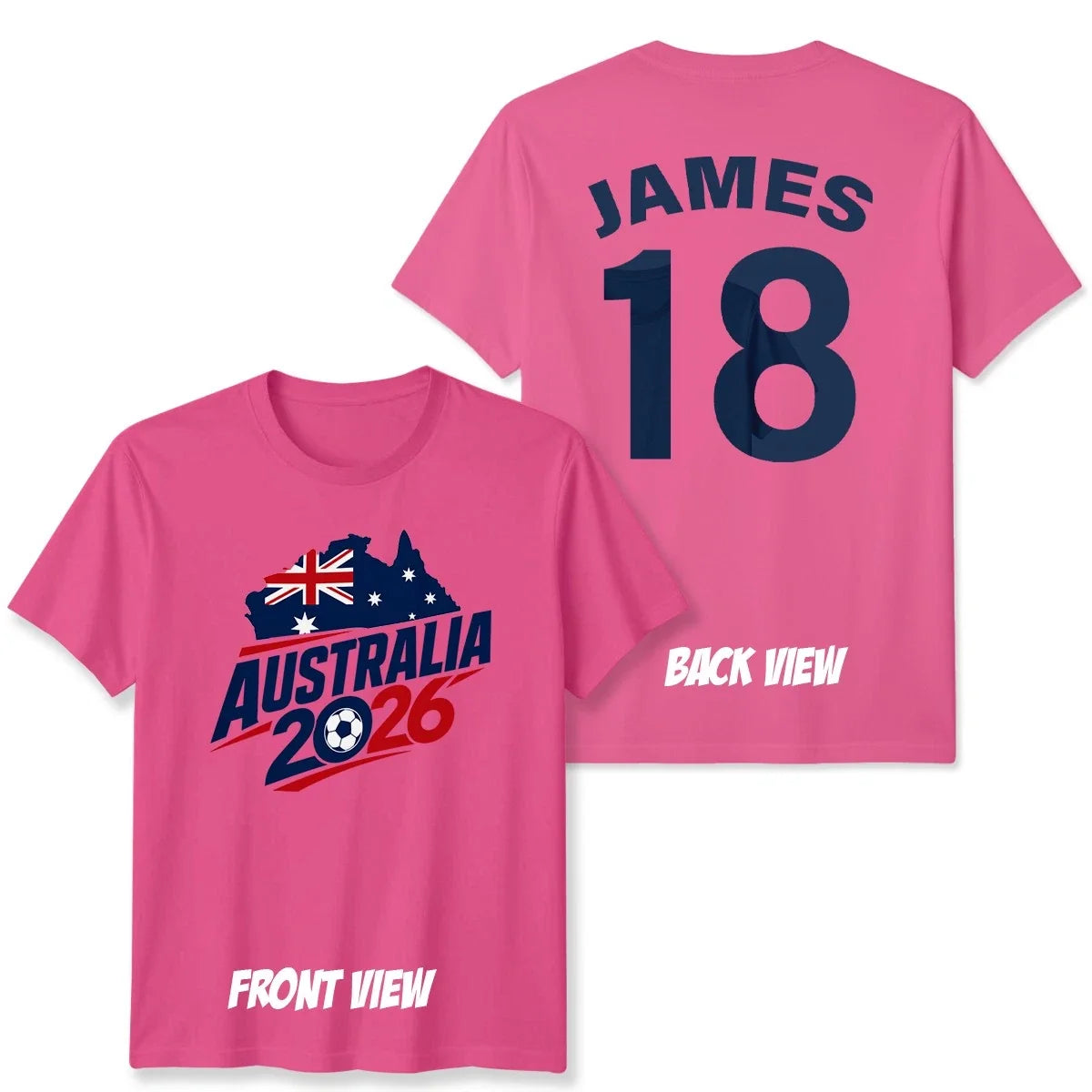 Football Personalized Unisex T Shirt Custom Name Number Australia Game Day Top Unisex T-shirt, Sweatshirt, Hoodie, Long Sleeve Tee - T-Shirt, Sweatshirt, Hoodie