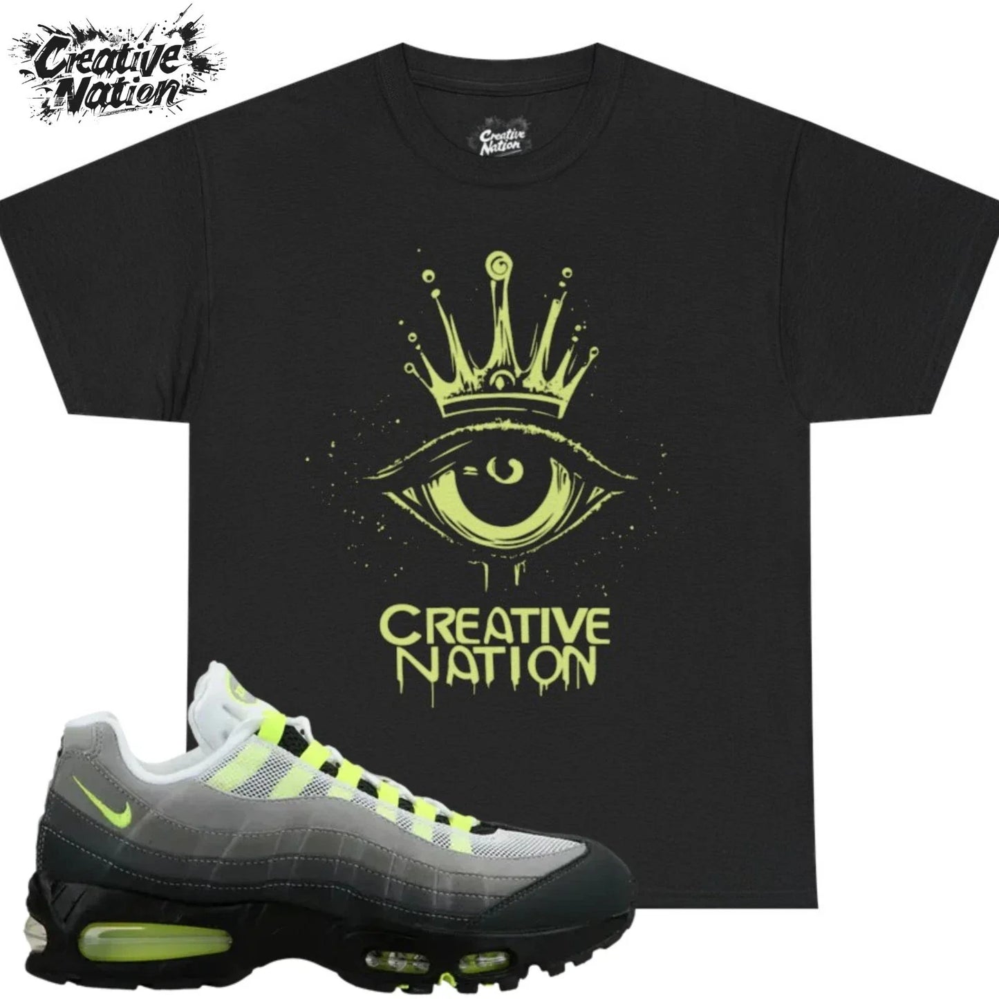Shirt To Match Air Max 95 OG Neon Unisex Tee Sneaker Shirt Crown Shirt For 95 Unisex T-shirt, Sweatshirt, Hoodie, Long Sleeve Tee - T-Shirt, Sweatshirt, Hoodie