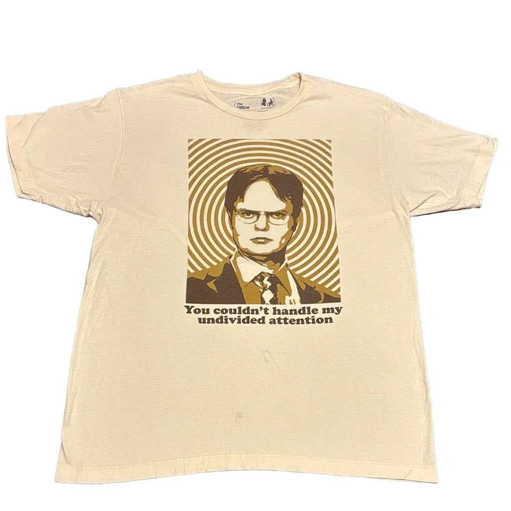 The Office Dwight You Couldn't Handle My Undivided Attention Graphic Tee Cream L Unisex T-shirt, Sweatshirt, Hoodie, Long Sleeve Tee - T-Shirt, Sweatshirt, Hoodie
