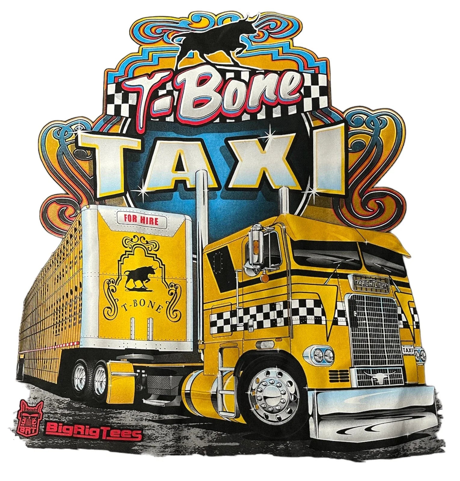 Big Rig Trucks BRT 'T-Bone Taxi' Trucker T-Shirt Unisex T-shirt, Sweatshirt, Hoodie, Long Sleeve Tee - T-Shirt, Sweatshirt, Hoodie
