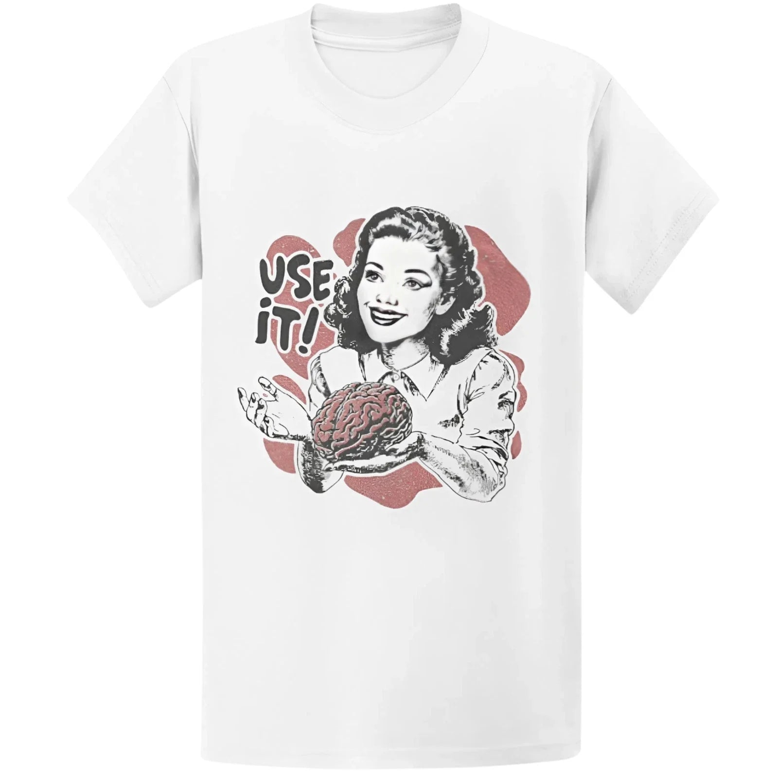Gildan 5000 Use Your Brain Vintage Sarcastic T-Shirt - Retro 50s Ad Gift Tee Unisex T-shirt, Sweatshirt, Hoodie, Long Sleeve Tee - T-Shirt, Sweatshirt, Hoodie