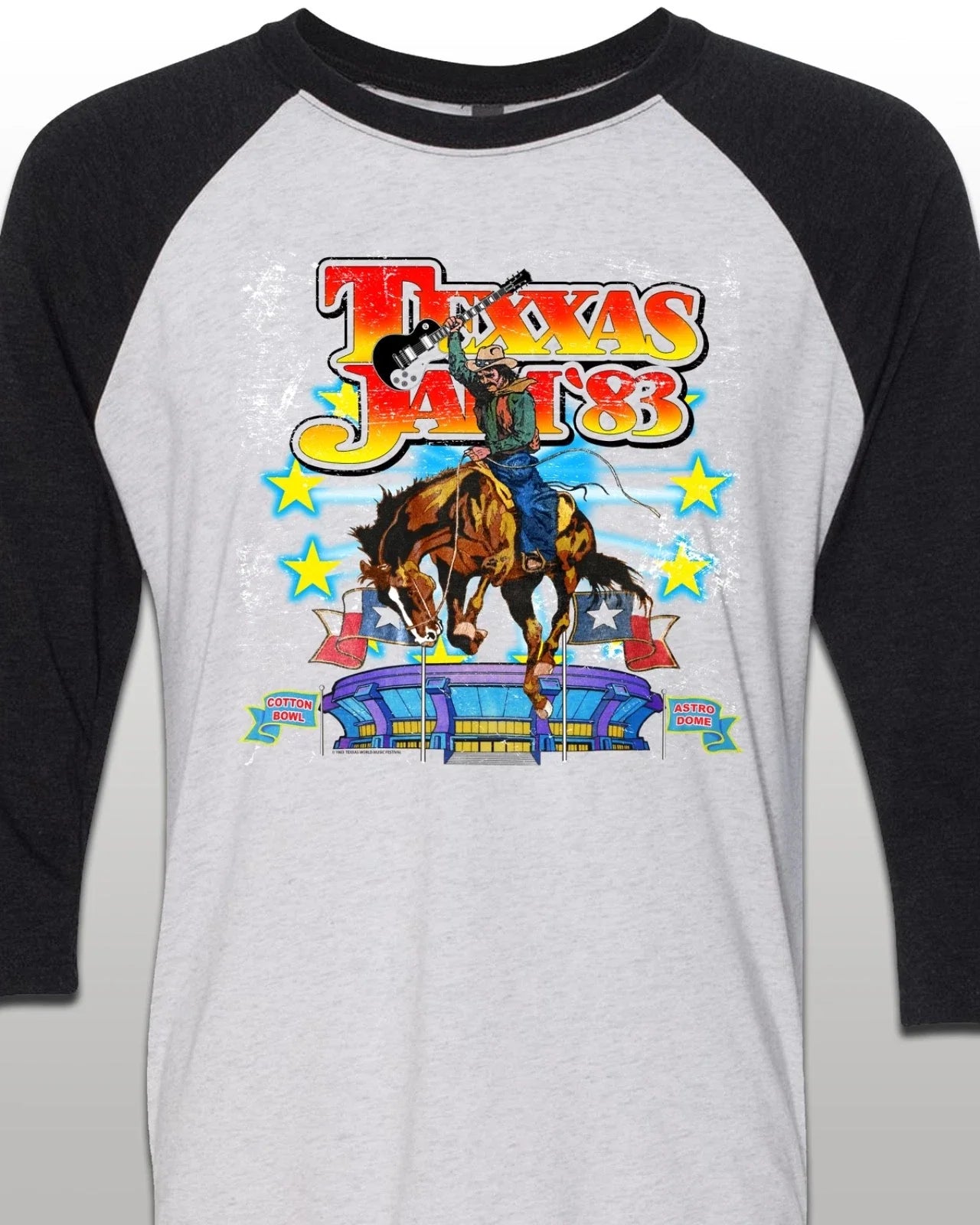 Texas Jam 1983 VIntage style Tour Jersey Shirt Styx Triumph Nugent Hagar Unisex sports jersey product view 1
