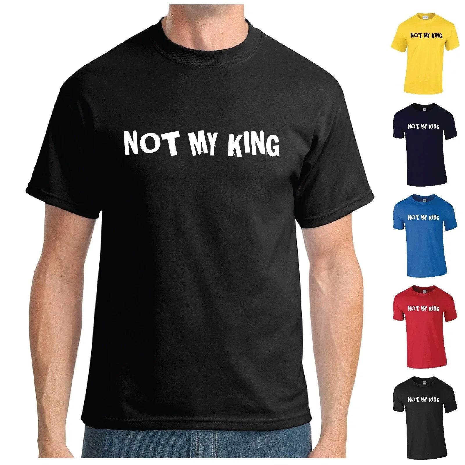 Not My King T-Shirt Charles III Coronation Anti-Royal Tee Abolish Monarchy Punk Unisex T-shirt, Sweatshirt, Hoodie, Long Sleeve Tee - T-Shirt, Sweatshirt, Hoodie
