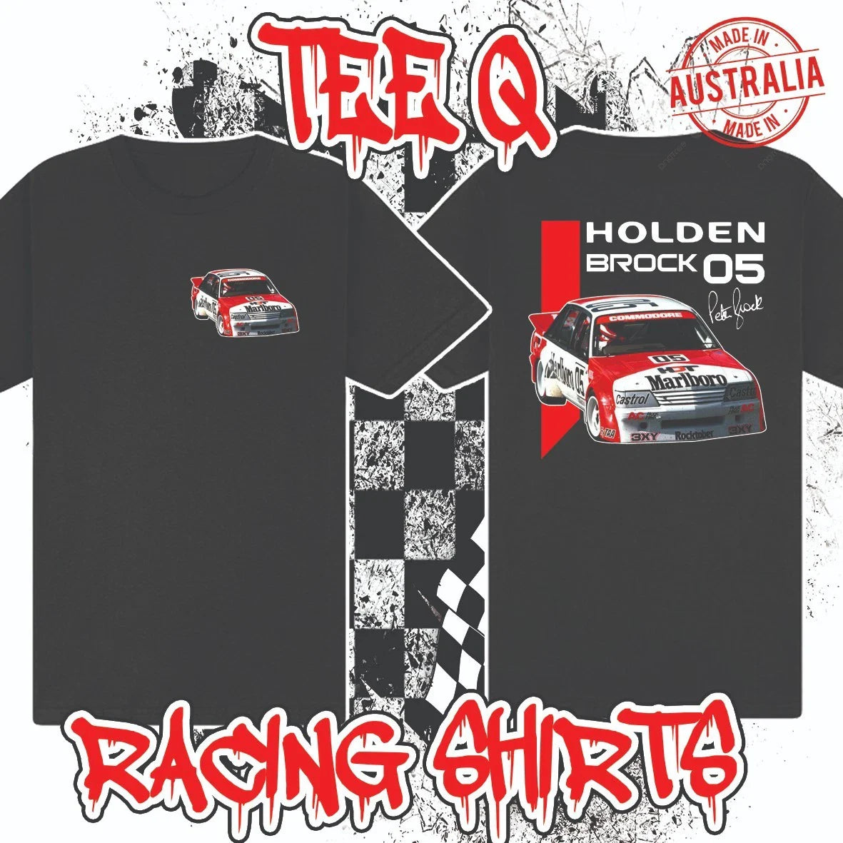 Holden Commodore VK Peter Brock ~ Premium Black Gildan Cotton Tee V8 Unisex T-shirt, Sweatshirt, Hoodie, Long Sleeve Tee - T-Shirt, Sweatshirt, Hoodie