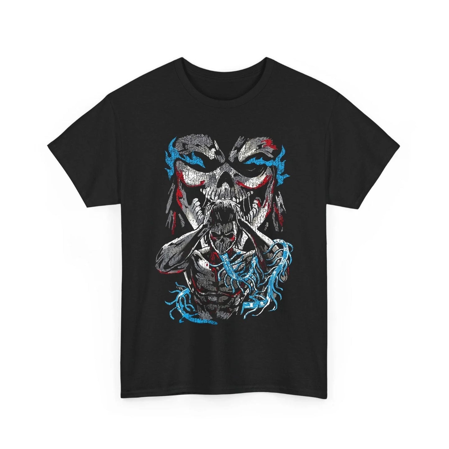 Grunge Inner Demon Skull T-Shirt Dark Fantasy Cyber Gothic Graphic Tee Men Unisex T-shirt, Sweatshirt, Hoodie, Long Sleeve Tee - T-Shirt, Sweatshirt, Hoodie
