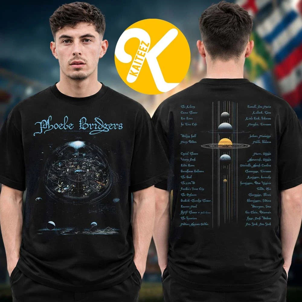 Phoebe Bridgers Merch Planetarium Black Two Sided Unisex T-Shirt Unisex T-shirt, Sweatshirt, Hoodie, Long Sleeve Tee - T-Shirt, Sweatshirt, Hoodie