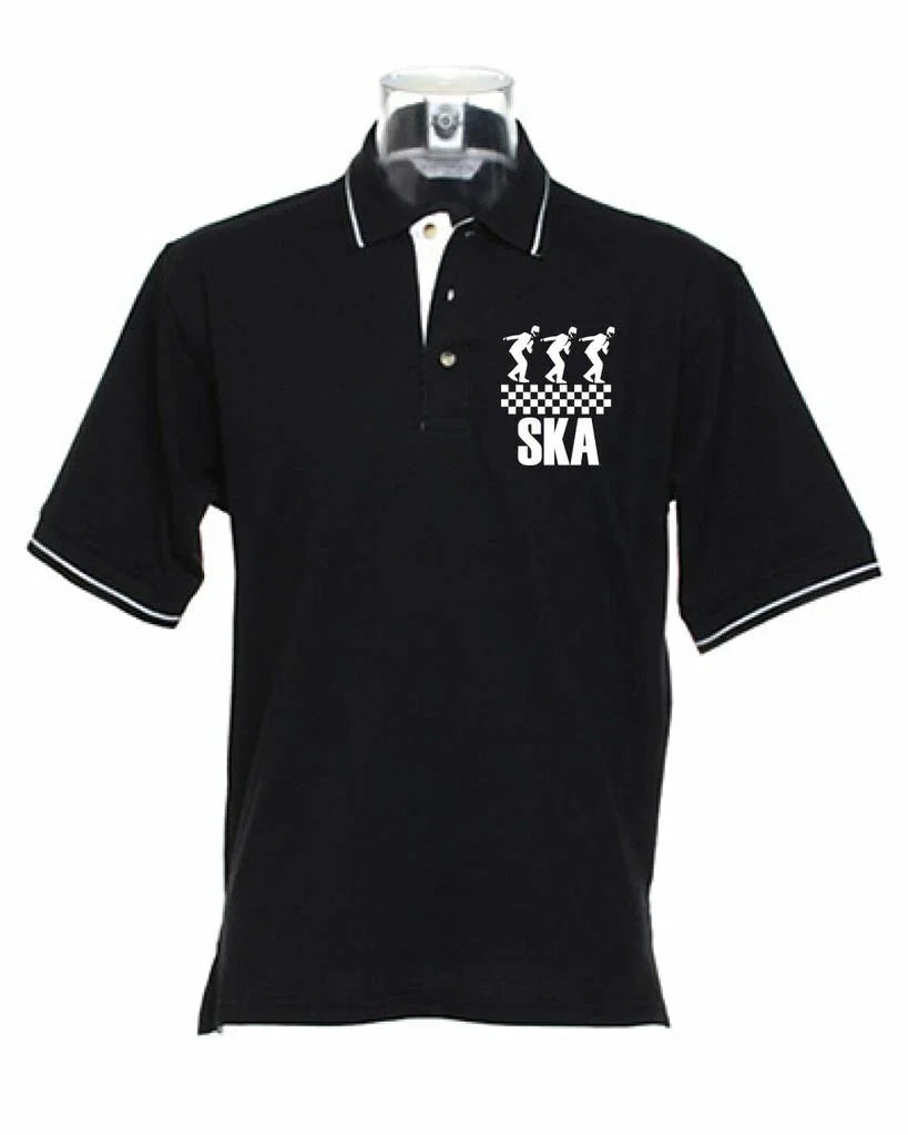 Ska Dancers Men's Tipped Polo T-Shirt - Reggae Specials Madness 2 Tone Mod Unisex T-shirt, Sweatshirt, Hoodie, Long Sleeve Tee - T-Shirt, Sweatshirt, Hoodie
