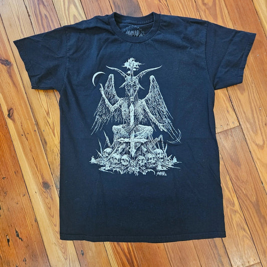 Baphomet Sawblade 666 Shirt Size Medium Occult Goth Devil Unisex T-shirt, Sweatshirt, Hoodie, Long Sleeve Tee - T-Shirt, Sweatshirt, Hoodie