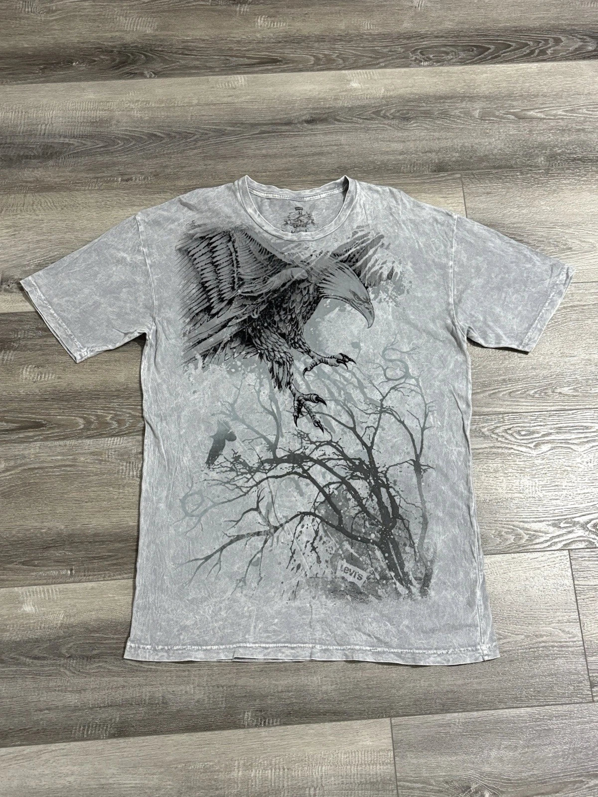 Levis Grey Tie Dye Eagle Shirt Y2K Retro Skater Streetwear - Mens XL Unisex T-shirt, Sweatshirt, Hoodie, Long Sleeve Tee - T-Shirt, Sweatshirt, Hoodie