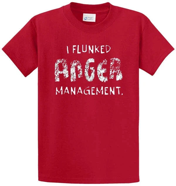 ANGER MANAGEMENT Cotton Printed Tee Shirt Regular and Big and Tall Sizes Unisex T-shirt, Sweatshirt, Hoodie, Long Sleeve Tee - T-Shirt, Sweatshirt, Hoodie