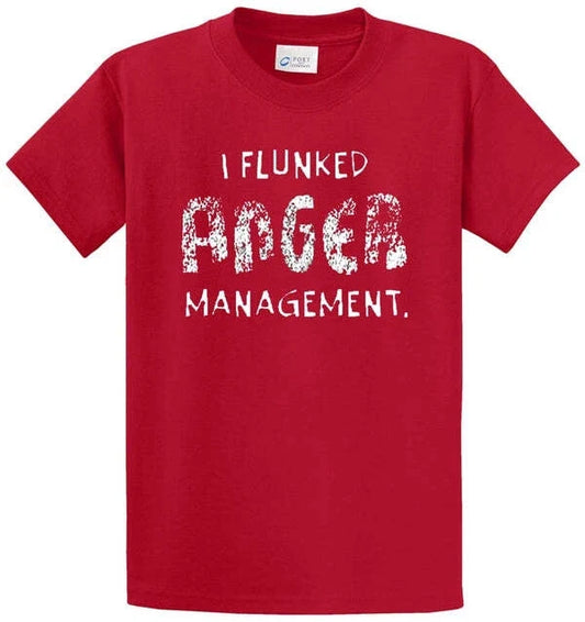 ANGER MANAGEMENT Cotton Printed Tee Shirt Regular and Big and Tall Sizes Unisex T-shirt, Sweatshirt, Hoodie, Long Sleeve Tee - T-Shirt, Sweatshirt, Hoodie