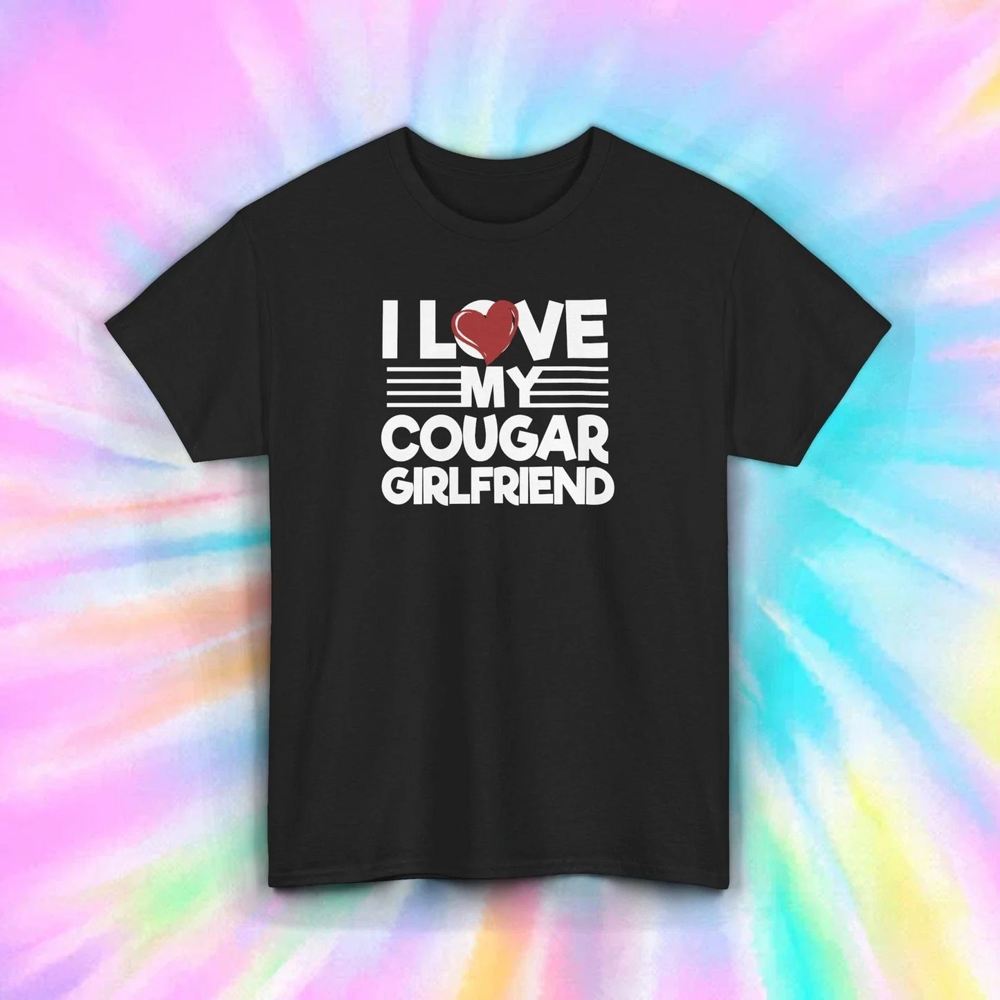 I Love My Cougar Girlfriend T-Shirt S-5XL Funny Romantic Graphic Tee Unique Gift Unisex T-shirt, Sweatshirt, Hoodie, Long Sleeve Tee - T-Shirt, Sweatshirt, Hoodie