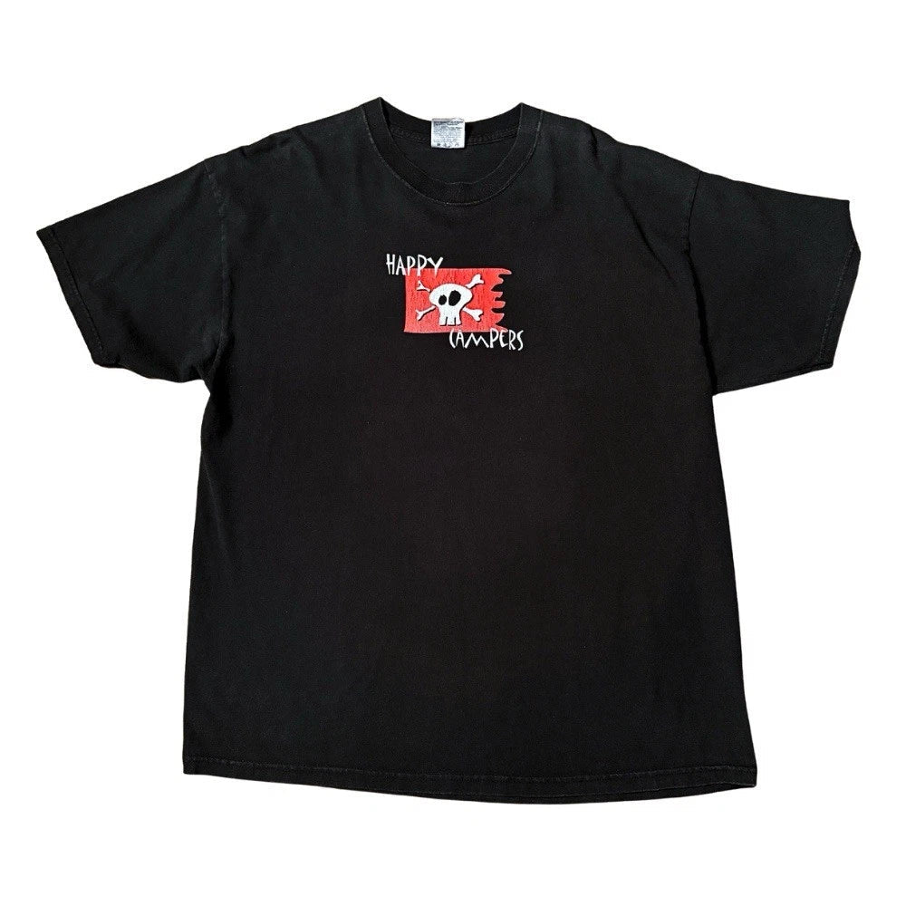 Vintage Happy Camper Punk Band T Shirt size XL Unisex T-shirt, Sweatshirt, Hoodie, Long Sleeve Tee - T-Shirt, Sweatshirt, Hoodie