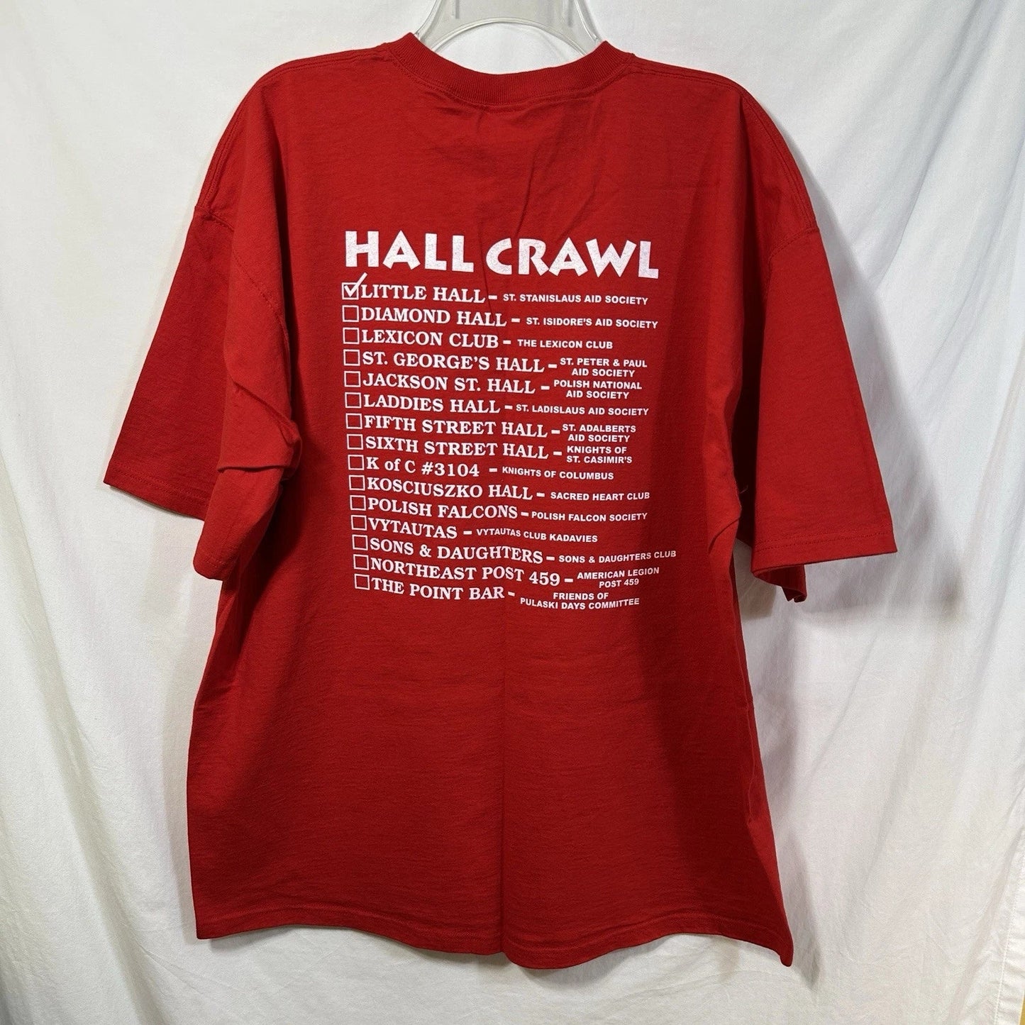 Vintage Pulaski Days 2004 Hall Crawl Y2K 2XL Deadstock T-Shirt Polish Heritage Unisex T-shirt, Sweatshirt, Hoodie, Long Sleeve Tee - T-Shirt, Sweatshirt, Hoodie