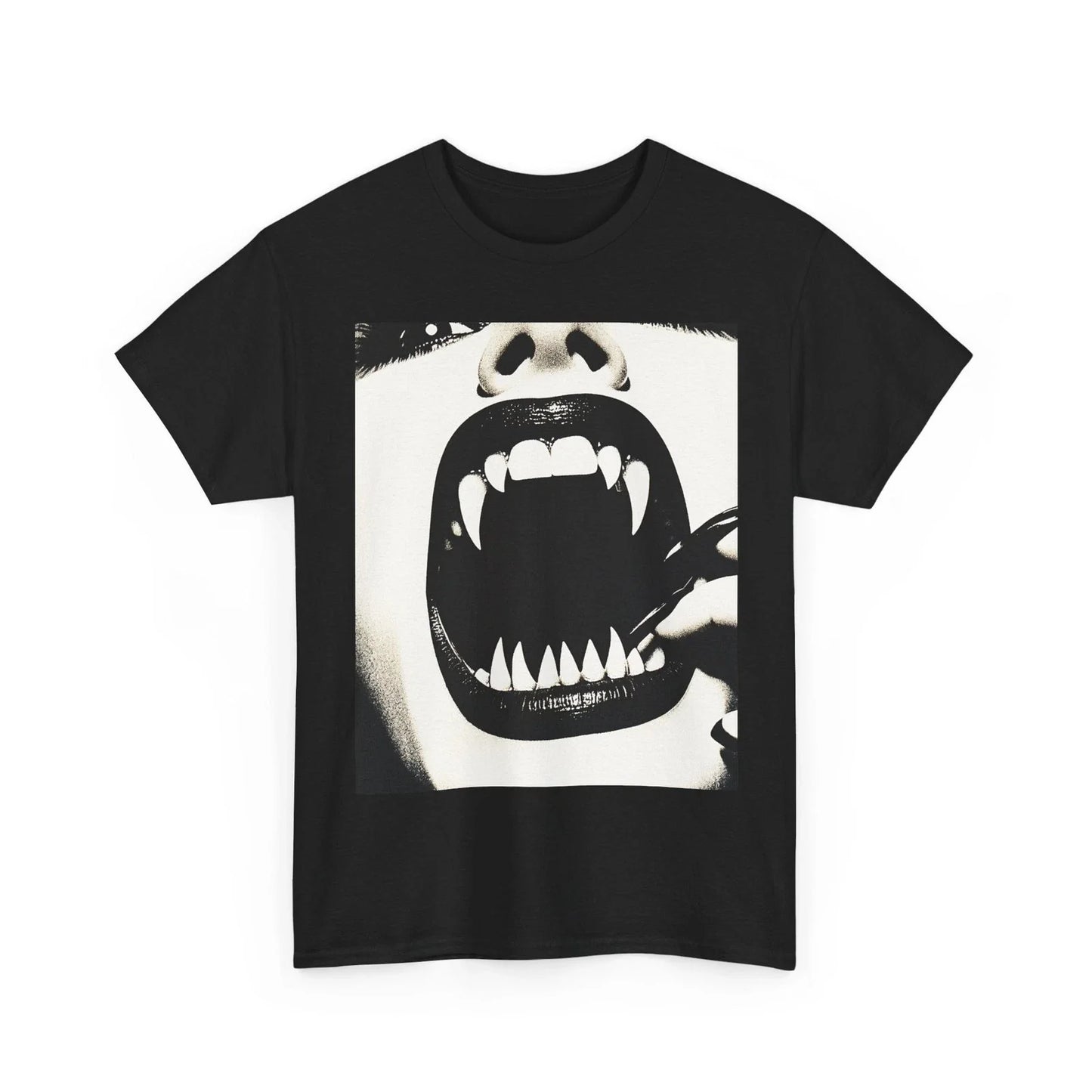 VAMPIRE FANGS TSHIRT TEE MEN WOMEN ART STREETWEAR CREEPY MONSTER HALLOWEEN SHIRT Unisex T-shirt, Sweatshirt, Hoodie, Long Sleeve Tee - T-Shirt, Sweatshirt, Hoodie