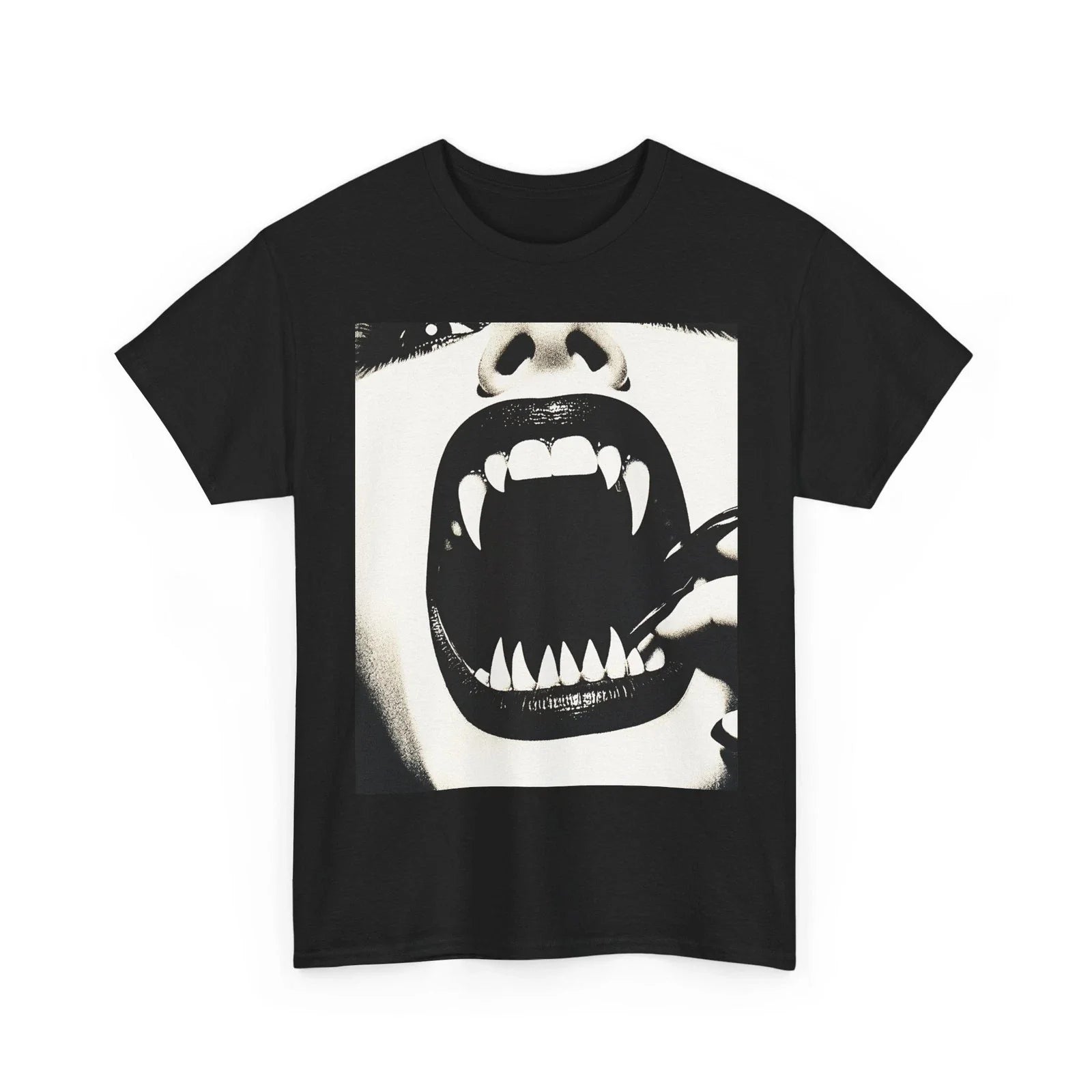 VAMPIRE FANGS TSHIRT TEE MEN WOMEN ART STREETWEAR CREEPY MONSTER HALLOWEEN SHIRT Unisex T-shirt, Sweatshirt, Hoodie, Long Sleeve Tee - T-Shirt, Sweatshirt, Hoodie