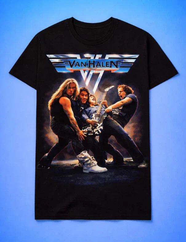 Vintage Van Halen 80s Rock Band Tee, Eddie Guitar Legend Shirt Unisex T-shirt, Sweatshirt, Hoodie, Long Sleeve Tee - T-Shirt, Sweatshirt, Hoodie