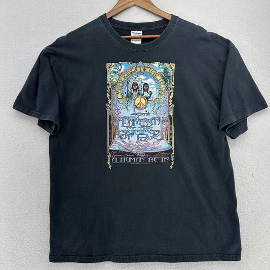 2007 Haight Ashbury 40th Ann Summer of Love Art Black T-Shirt Sz XL Y2K Hippie Unisex T-shirt, Sweatshirt, Hoodie, Long Sleeve Tee - T-Shirt, Sweatshirt, Hoodie