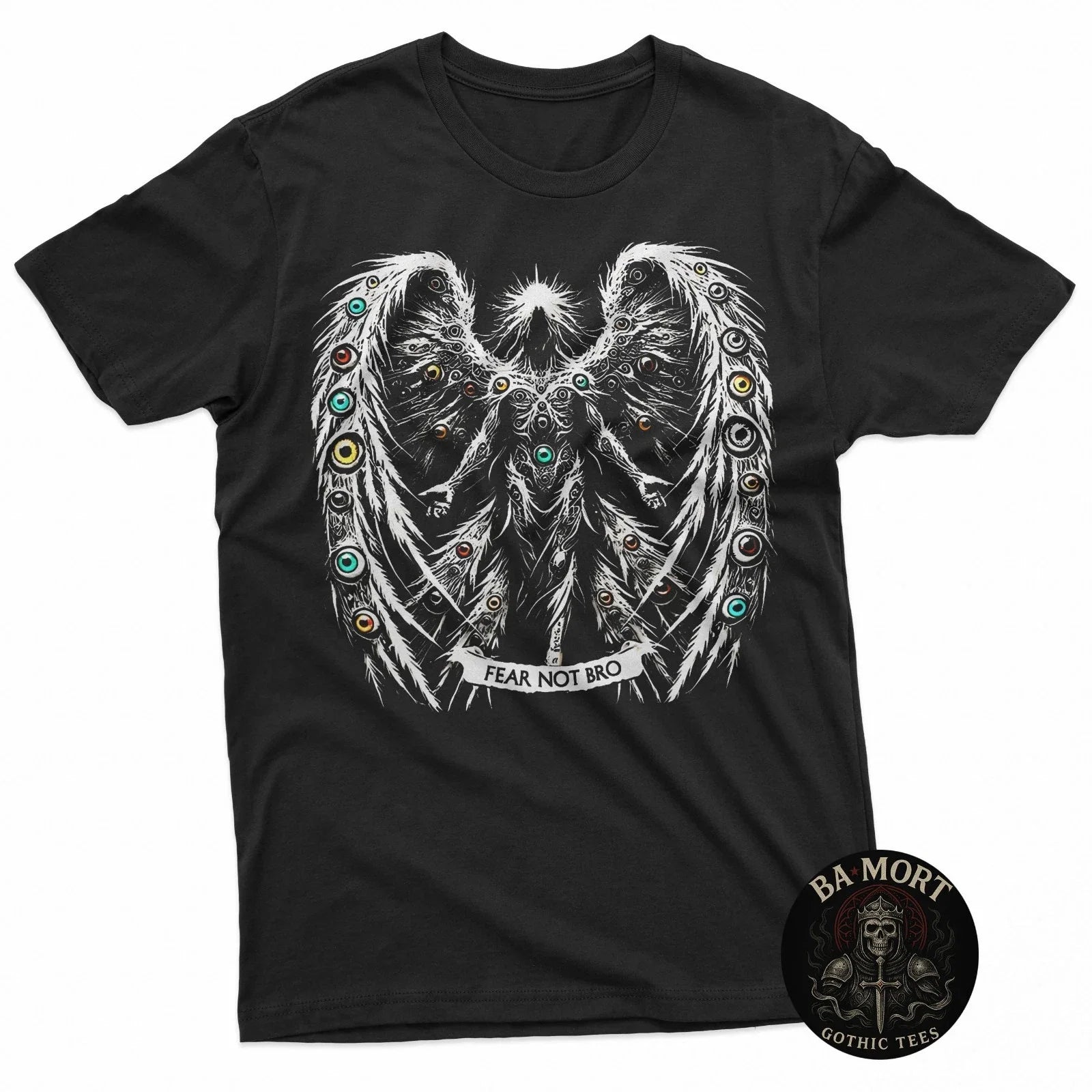 Fear Not Bro Seraphim Angel Biblical Christian Humor T-Shirt Unisex T-shirt, Sweatshirt, Hoodie, Long Sleeve Tee - T-Shirt, Sweatshirt, Hoodie