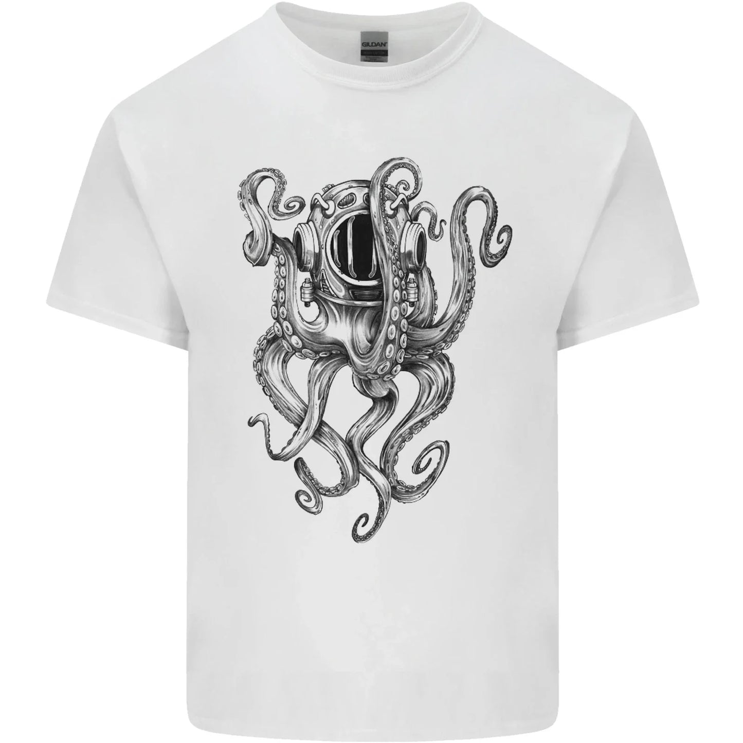 Scuba Diving Octopus Diver Mens Cotton T-Shirt Tee Top Unisex T-shirt, Sweatshirt, Hoodie, Long Sleeve Tee - T-Shirt, Sweatshirt, Hoodie