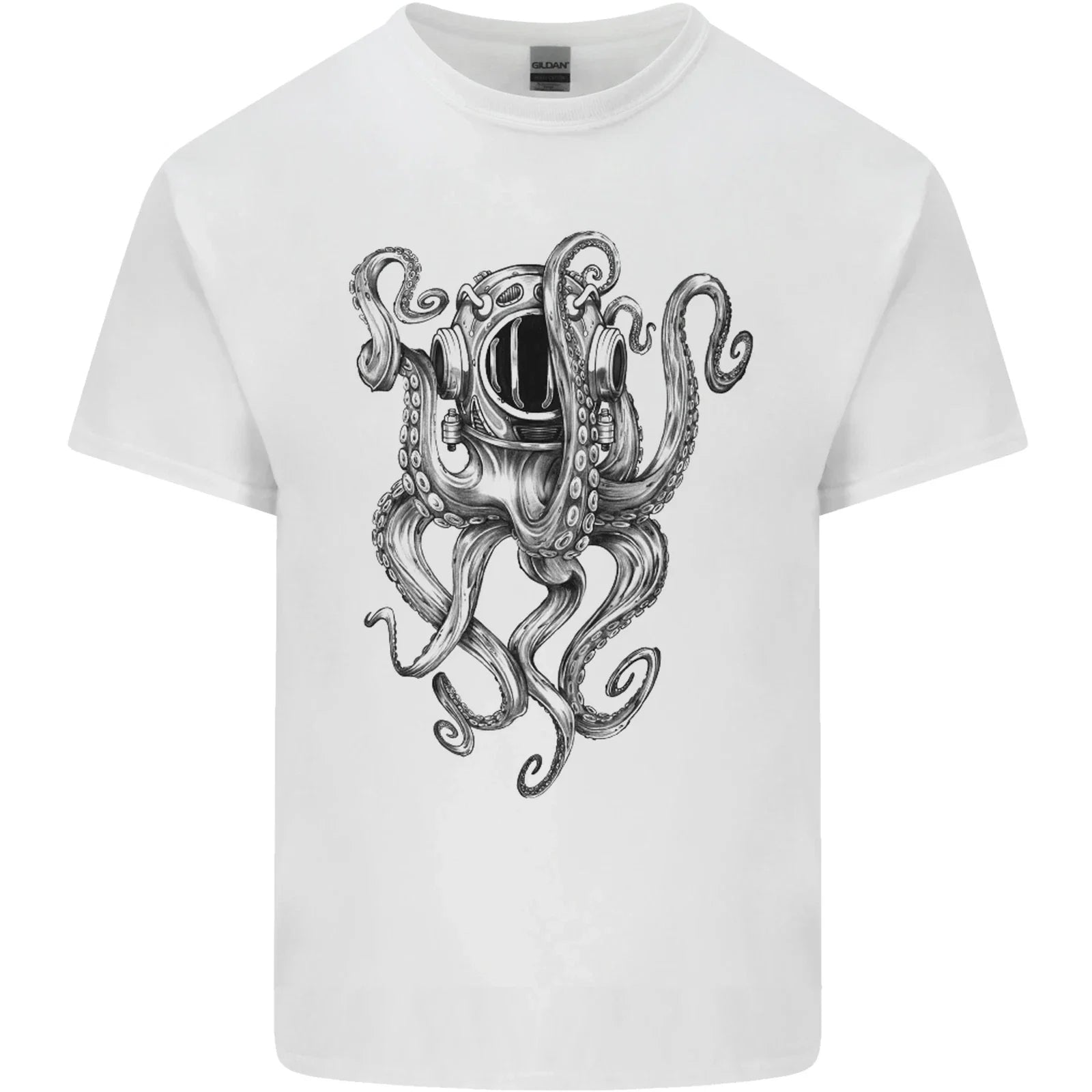 Scuba Diving Octopus Diver Mens Cotton T-Shirt Tee Top Unisex T-shirt, Sweatshirt, Hoodie, Long Sleeve Tee - T-Shirt, Sweatshirt, Hoodie